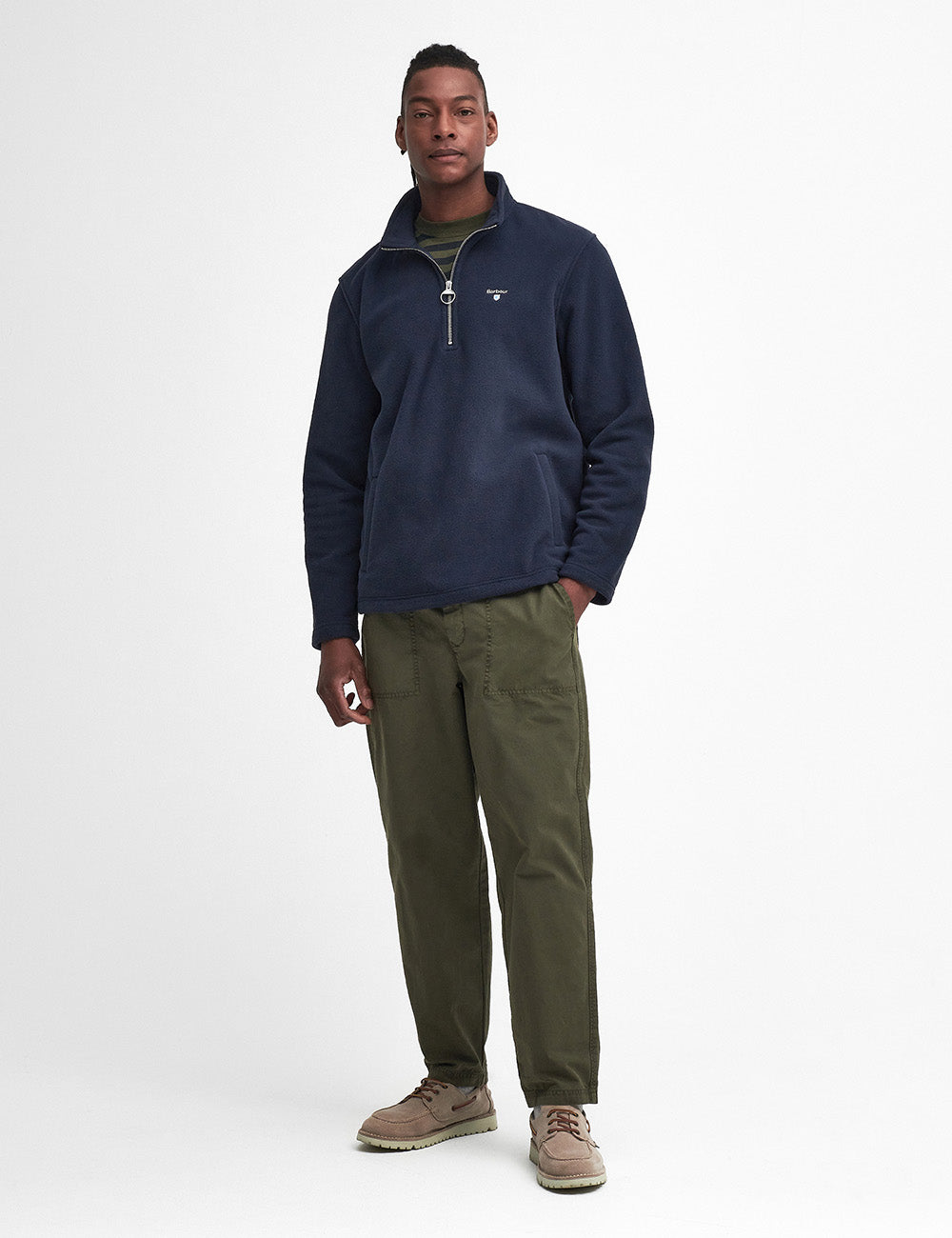 Barbour Essentials 1/2 Zip Fleece - Navy