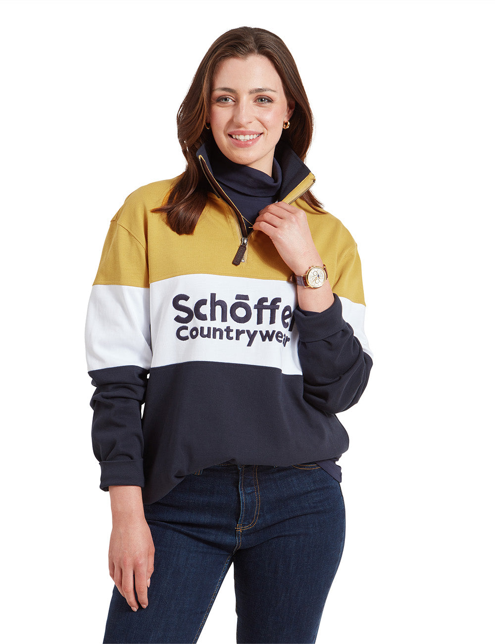 Schoffel Exeter Heritage 1/4 Zip - Mustard