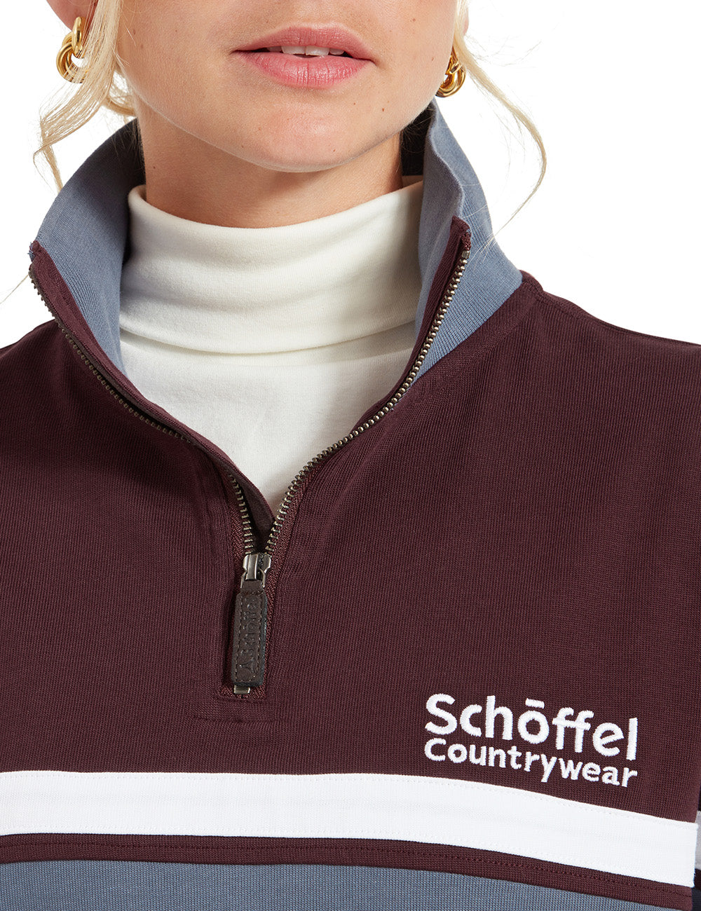 Schoffel Exmouth Heritage 1/4 Zip - Wine