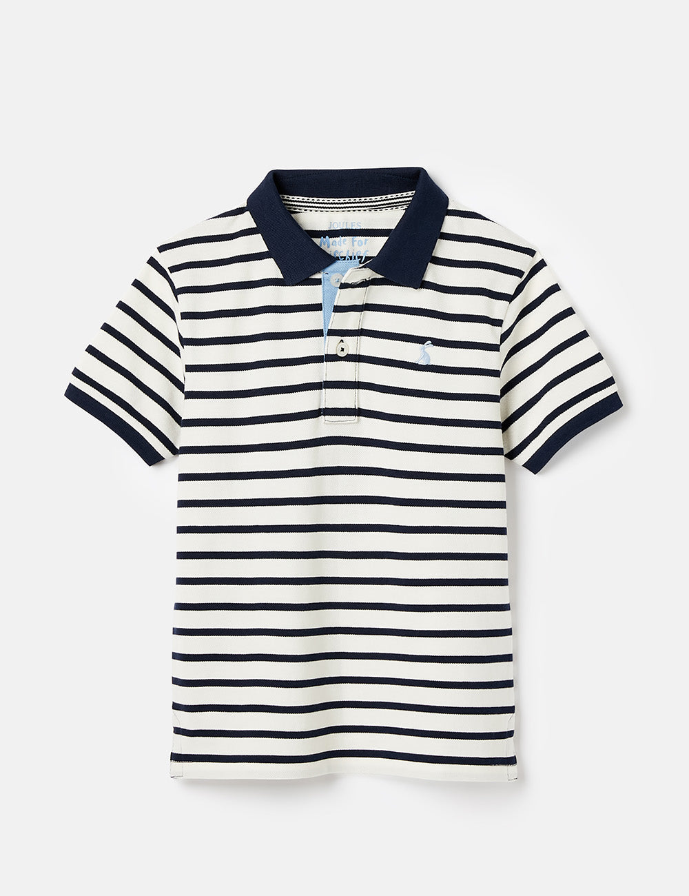 Joules Filbert Striped Polo Shirt - Cream/Navy Stripe