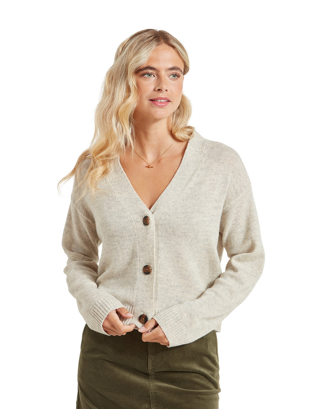 Schoffel Filey Cardigan - Oat Grey