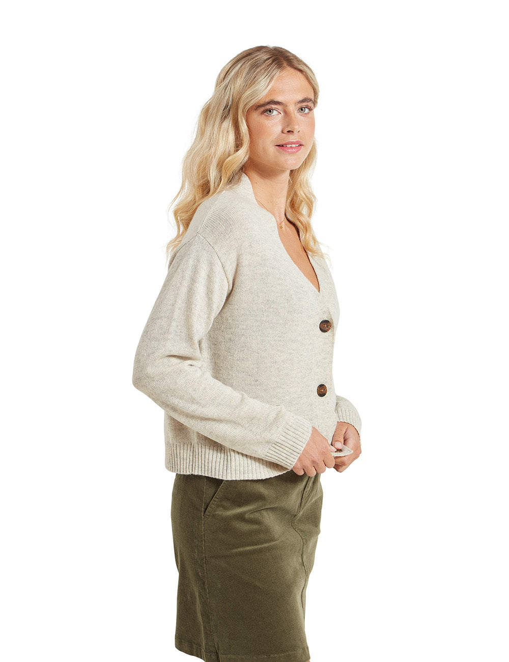 Schoffel Filey Cardigan - Oat Grey