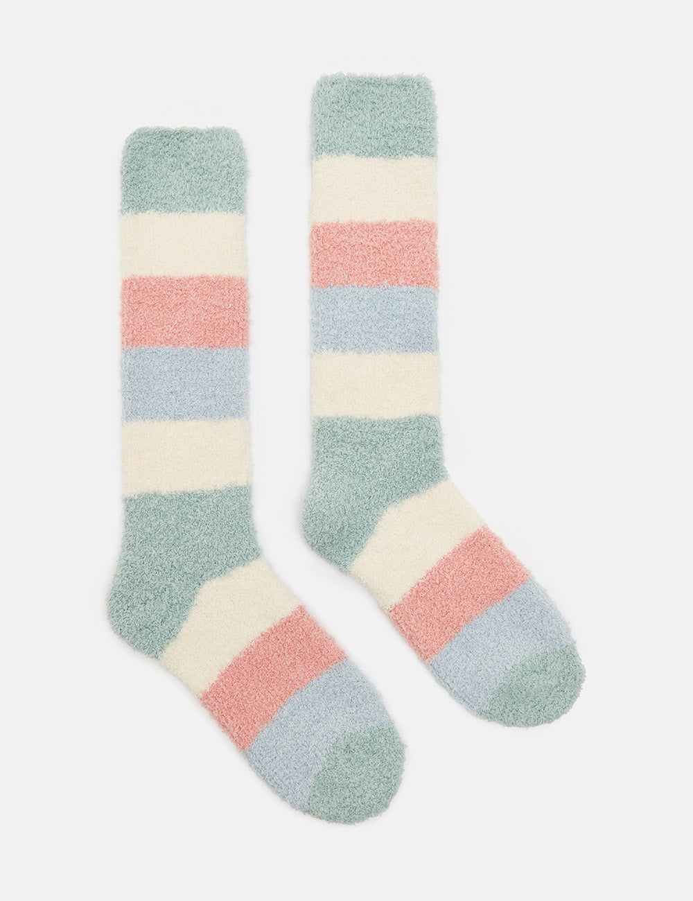 Joules Fluffy Socks - Pastel Stripe