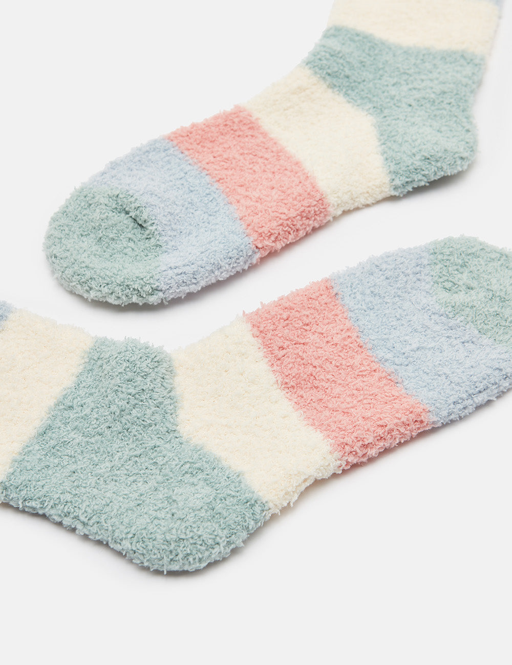 Joules Fluffy Socks - Pastel Stripe