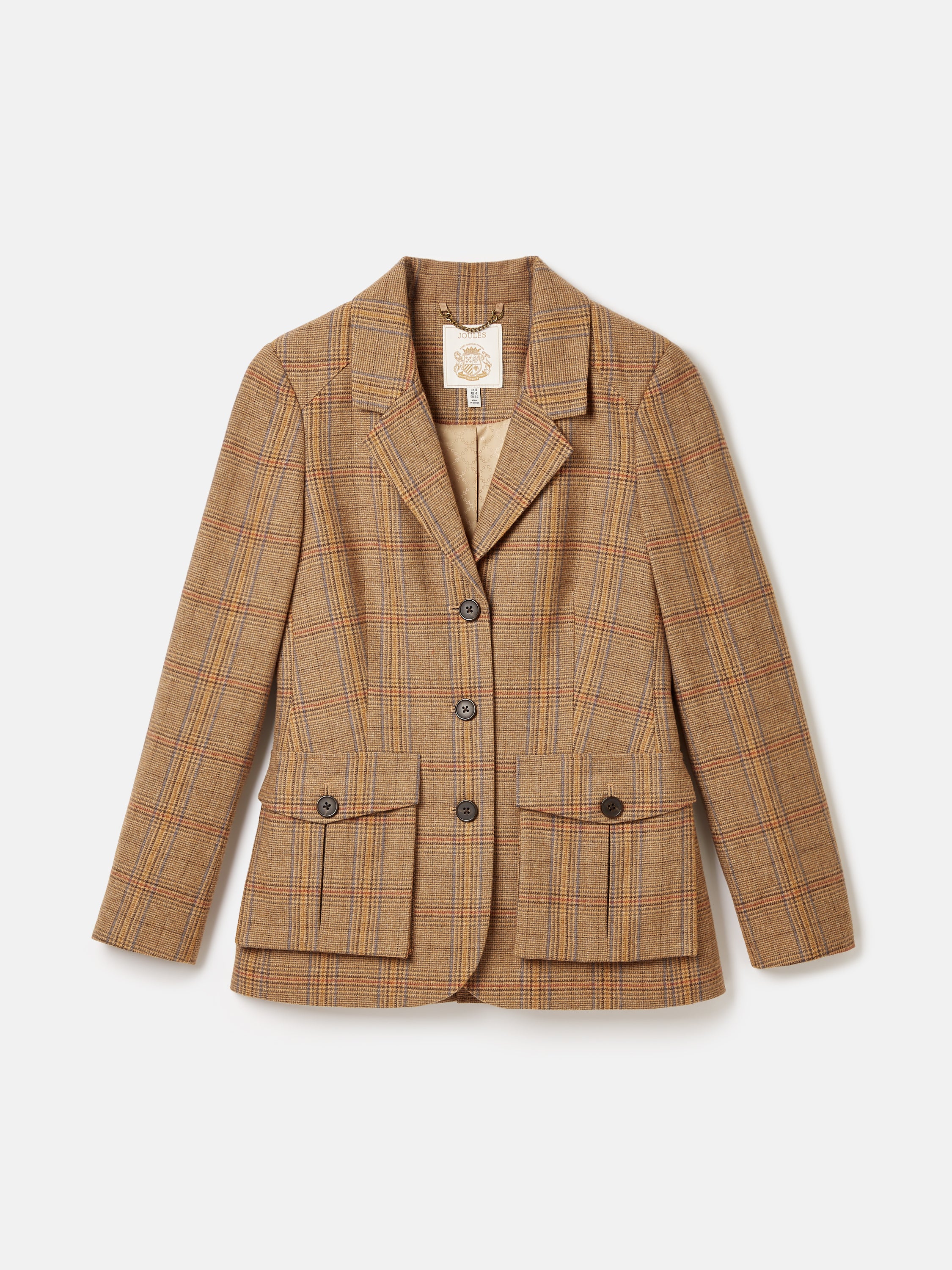 Joules Foxley Tweed Suit Blazer Check