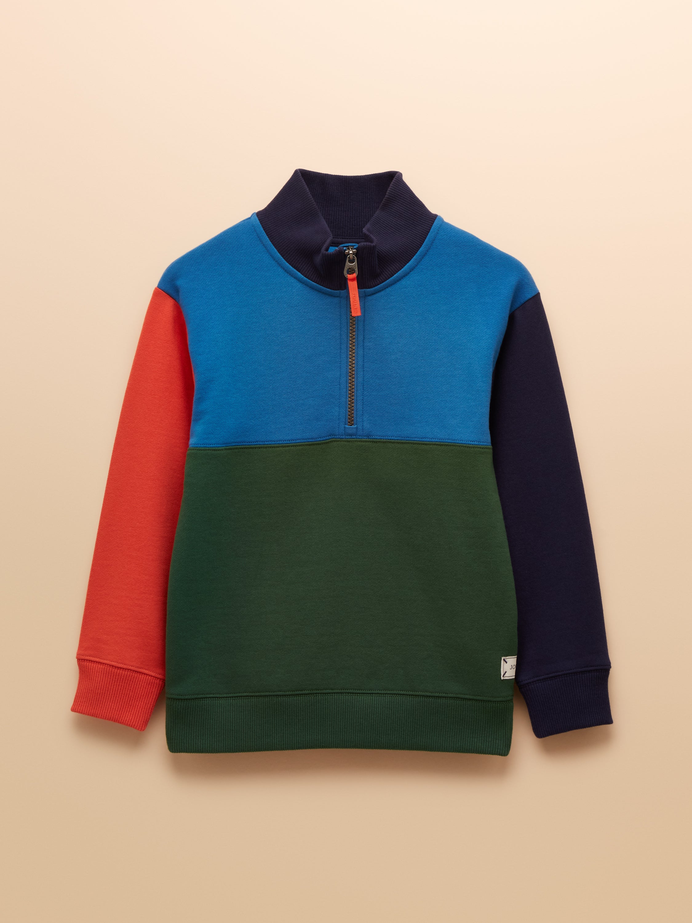 Joules Kids Elliot 1/4 Zip Sweatshirt Multi