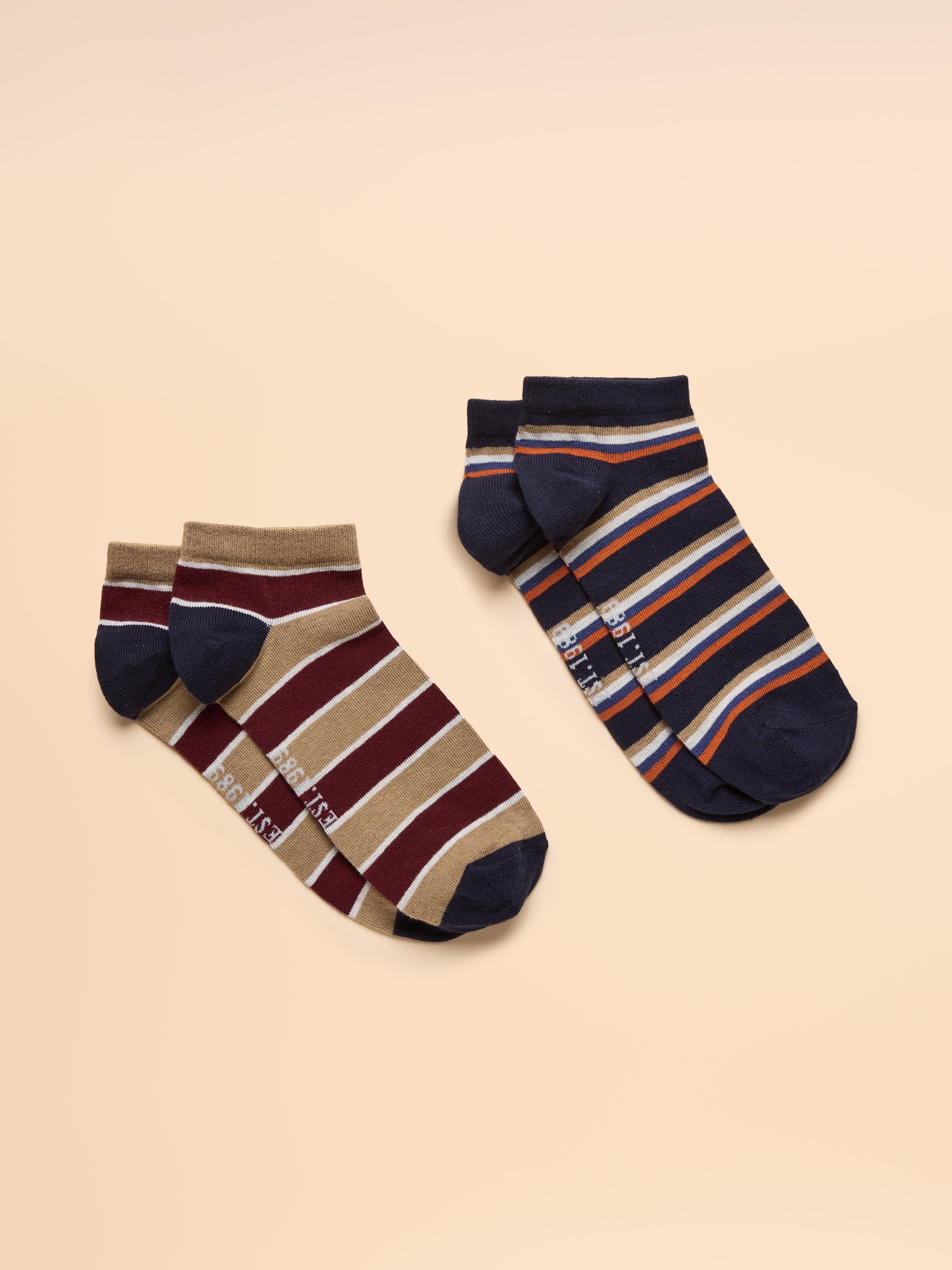 Joules Rilla 2 Pk Trainer Socks Navy
