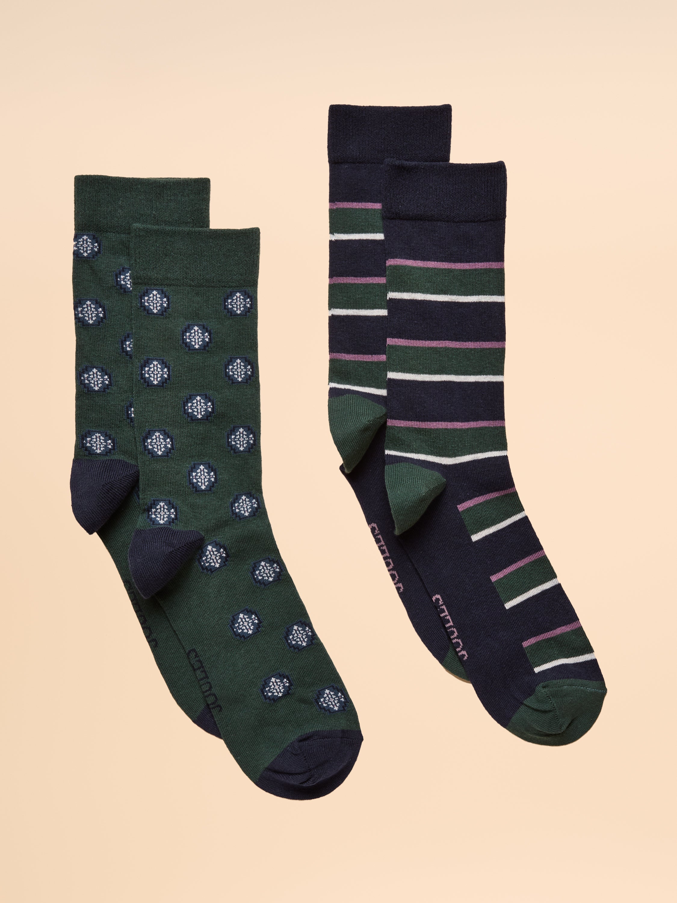 Joules Kingsbury 2Pk Multi Green