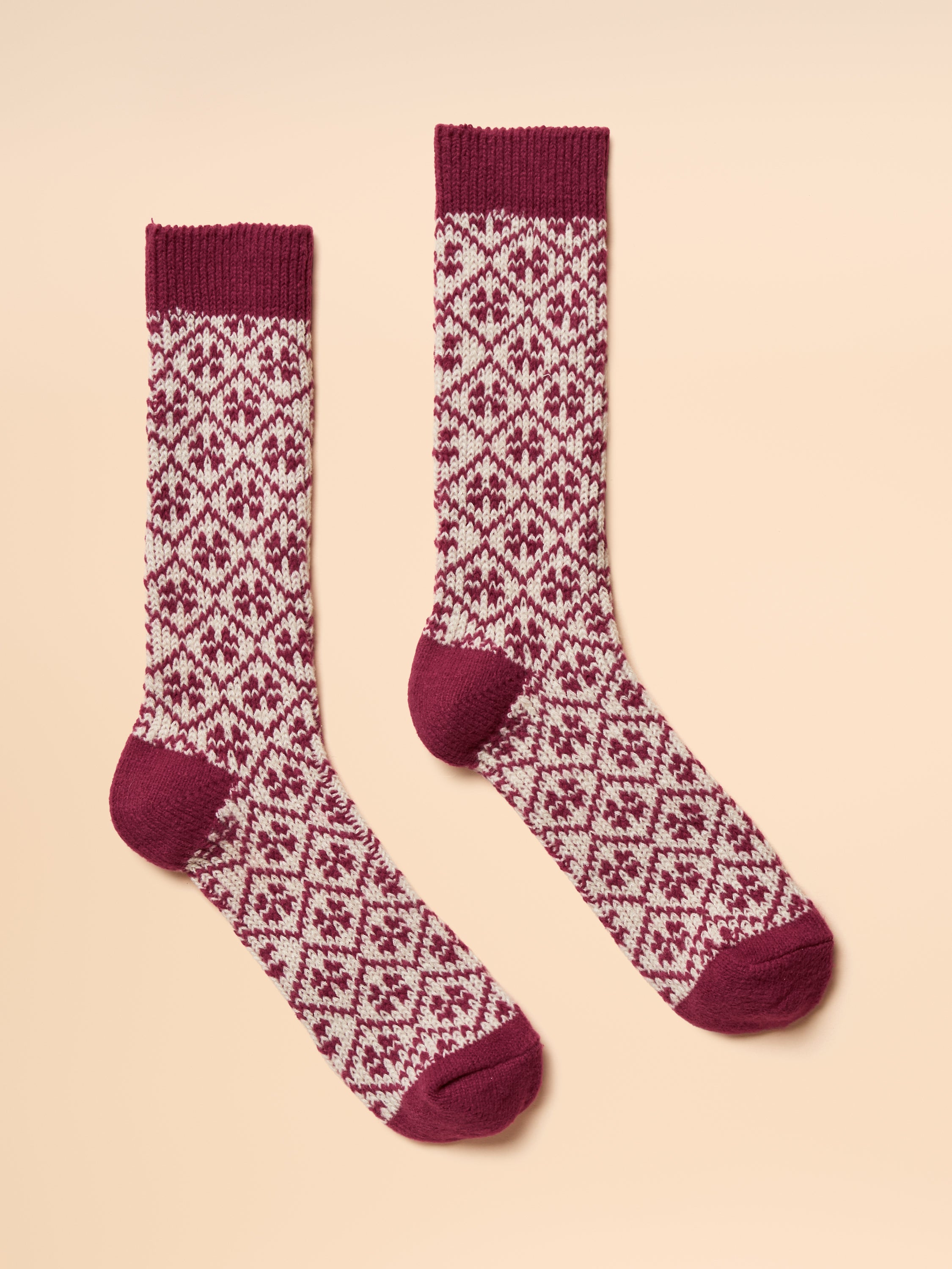 Joules Cosy Geo Berry Red