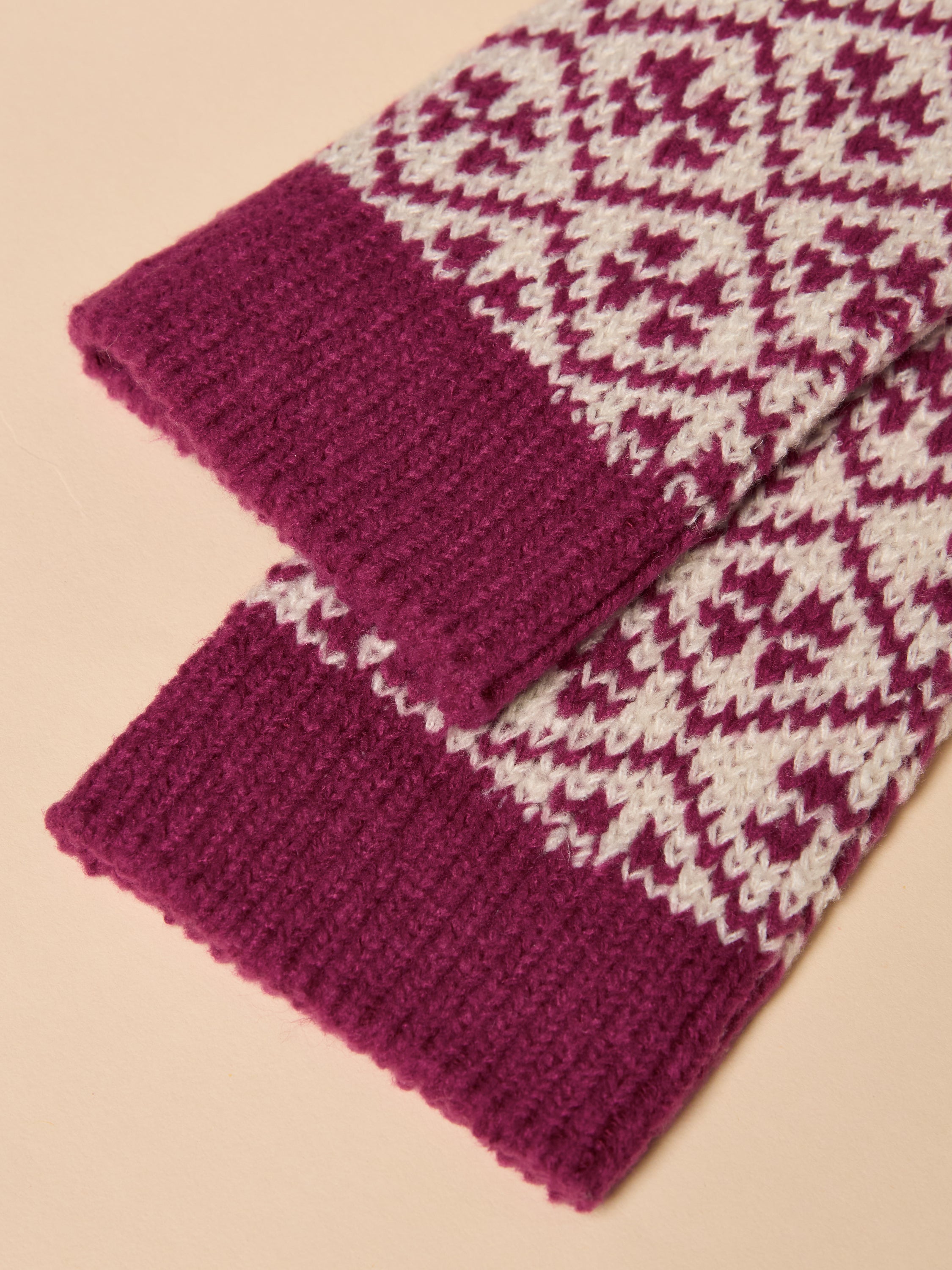 Joules Cosy Geo Berry Red