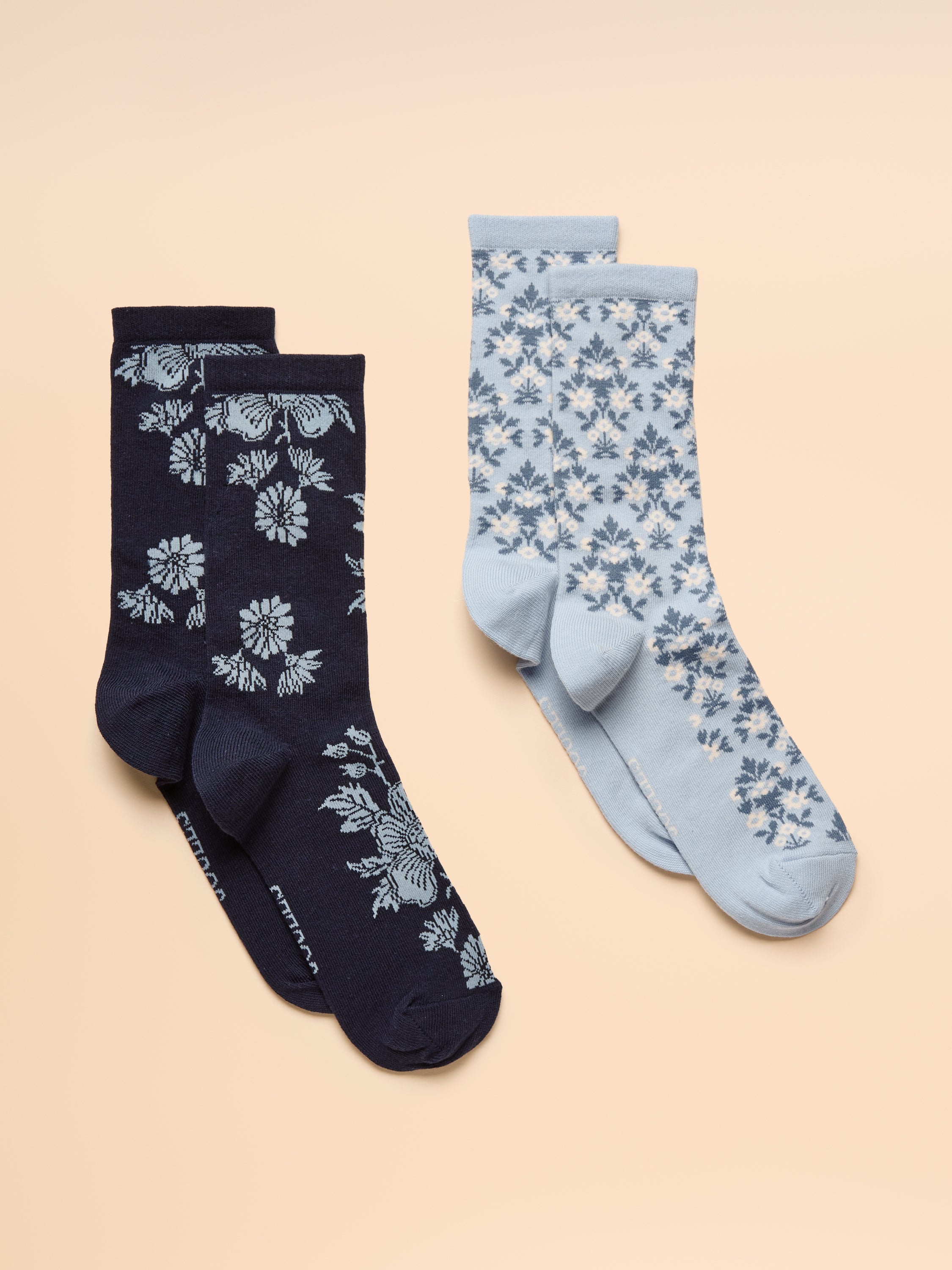 Joules Everyday 2Pk Socks Blue/Navy