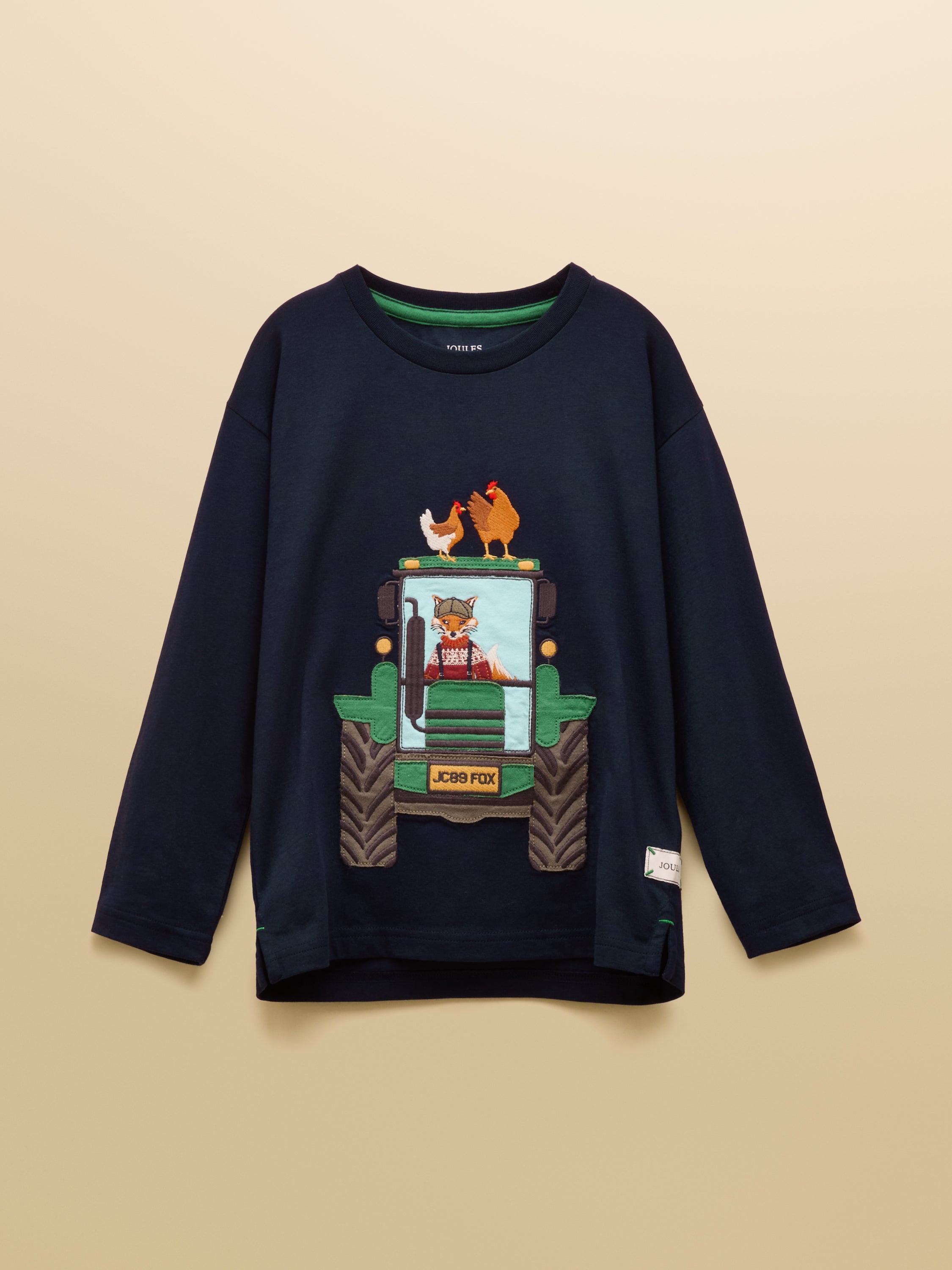 Joules Kids Jack Long Sleeved T-Shirt Top Navy