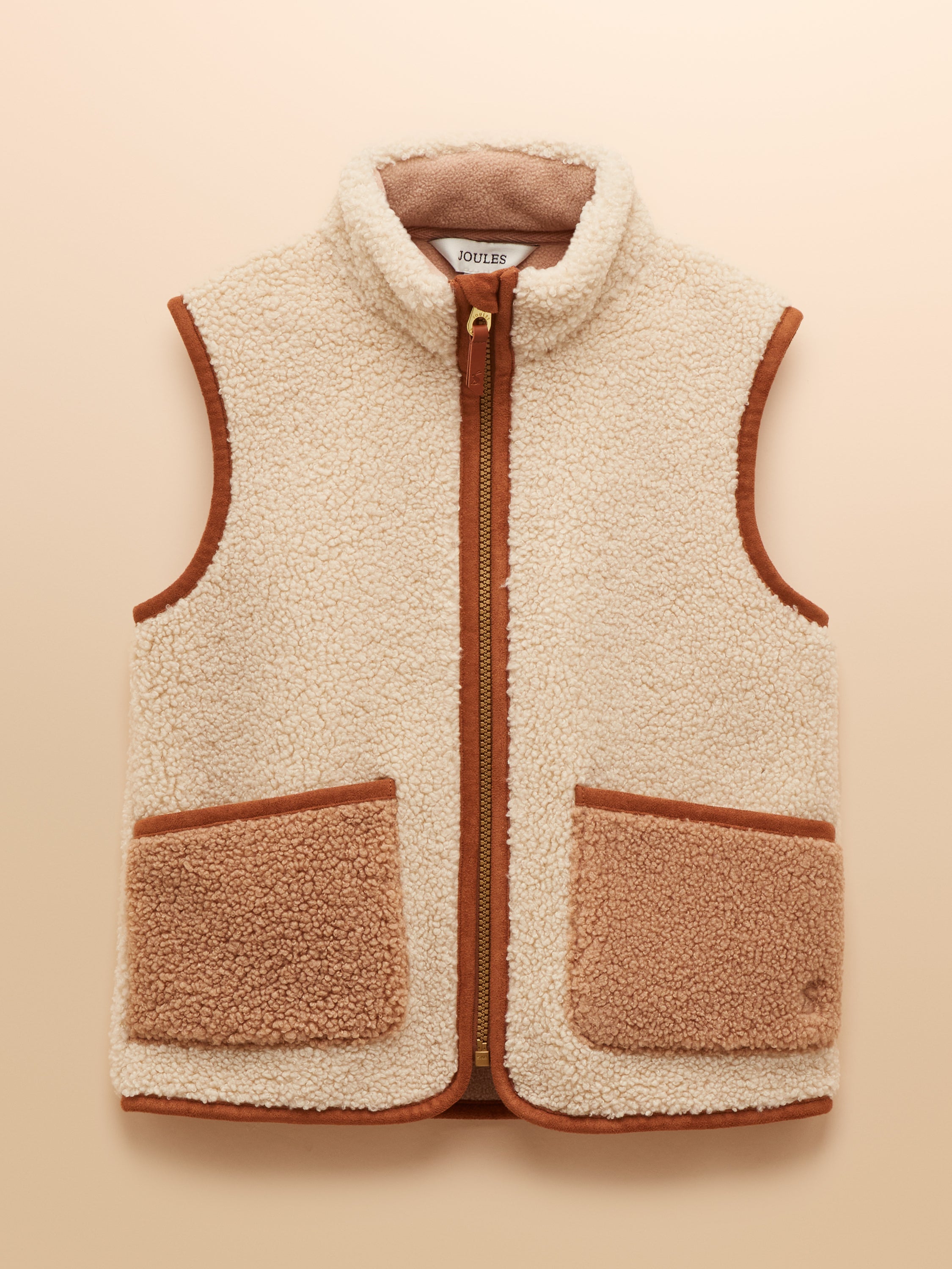 Joules Kids Sadie Gilet Stone