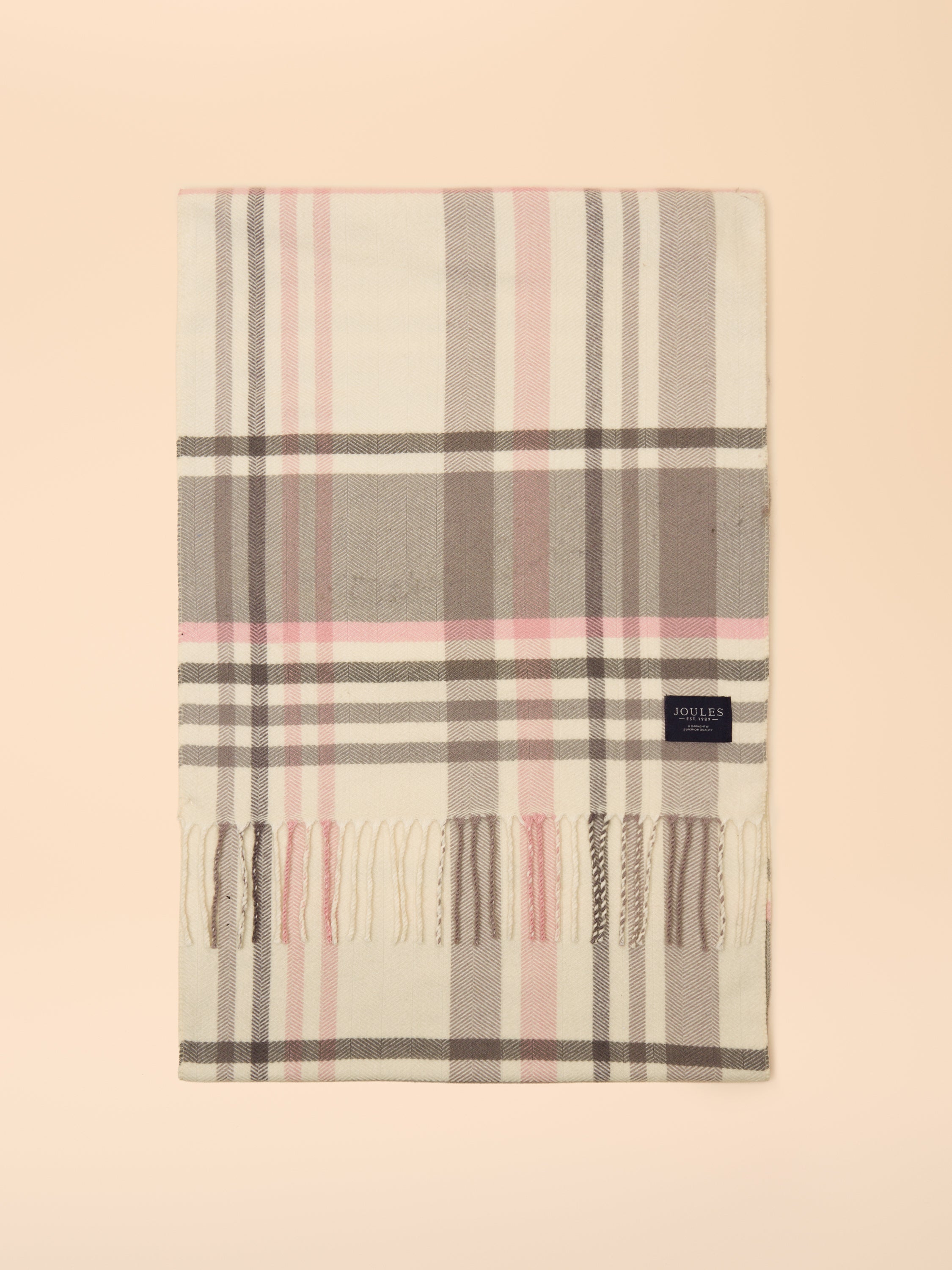 Joules Langtree Scarf Pink/Grey