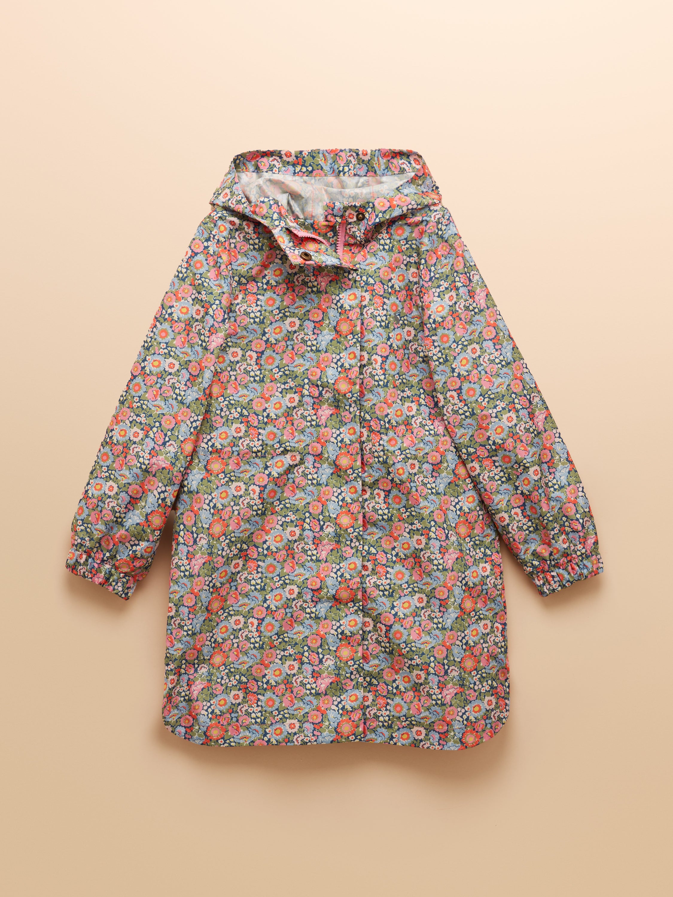 Joules Kids Rainford Raincoat Pink Ditsy