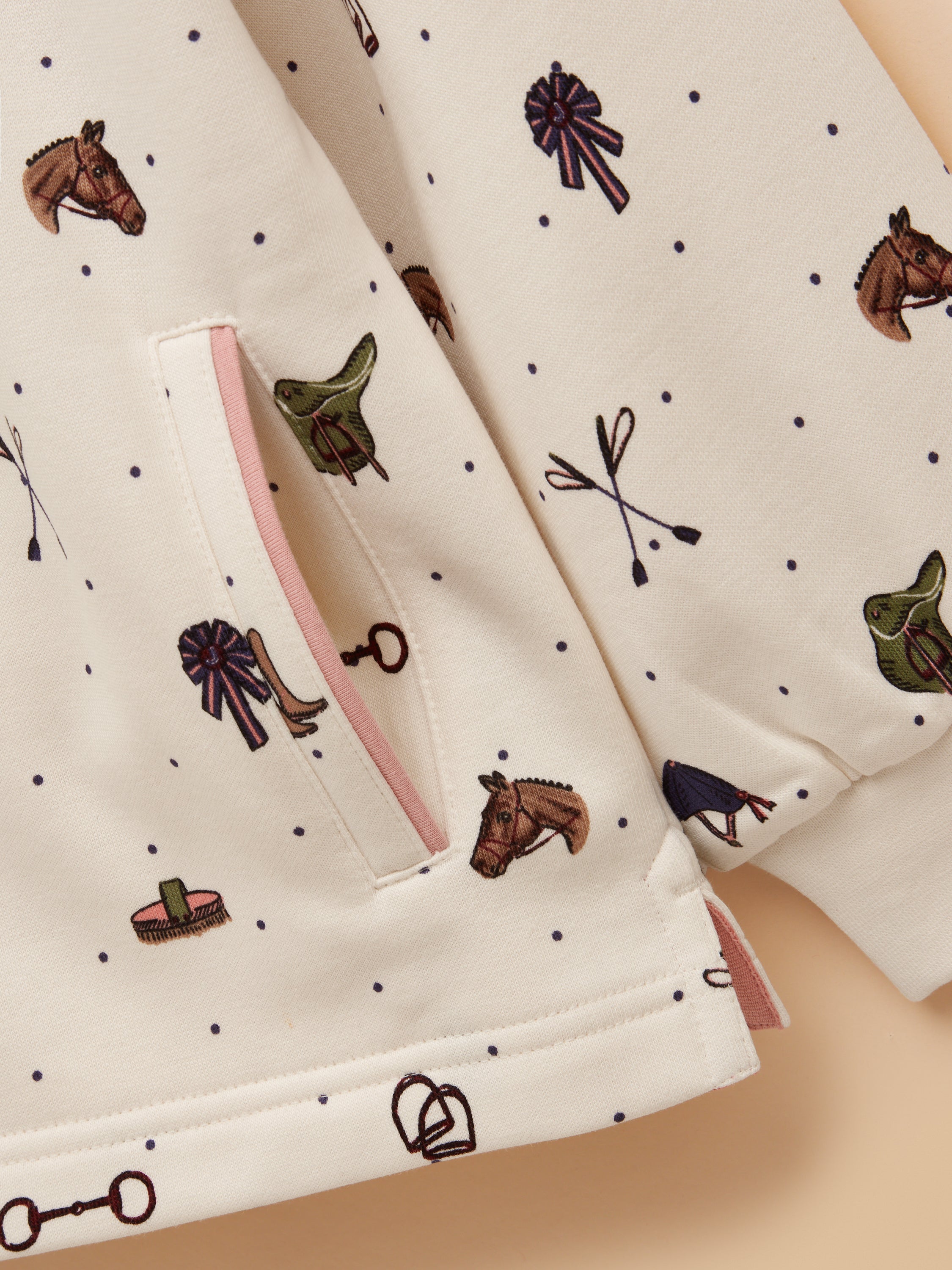 Joules Kids Burnham Top Cream Horses