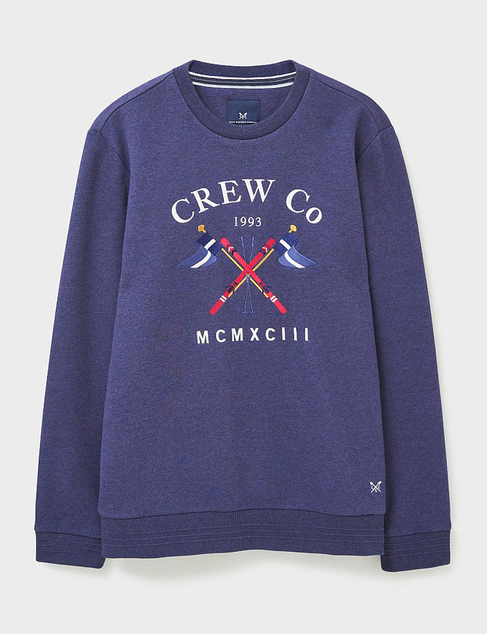 Crew Clothing Graphic Crew Neck Sweatshirt - Navy Marl