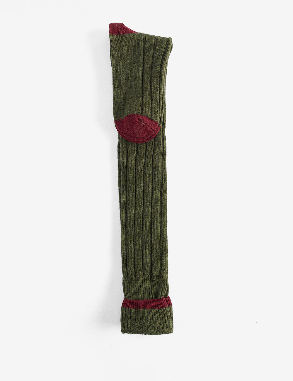 Barbour Contrast Gun Stockings - Olive/Cranberry