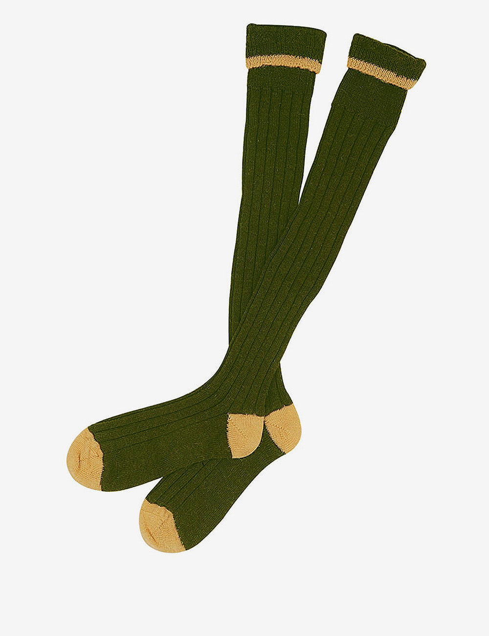 Barbour Contrast Gun Stockings - Olive/Gold