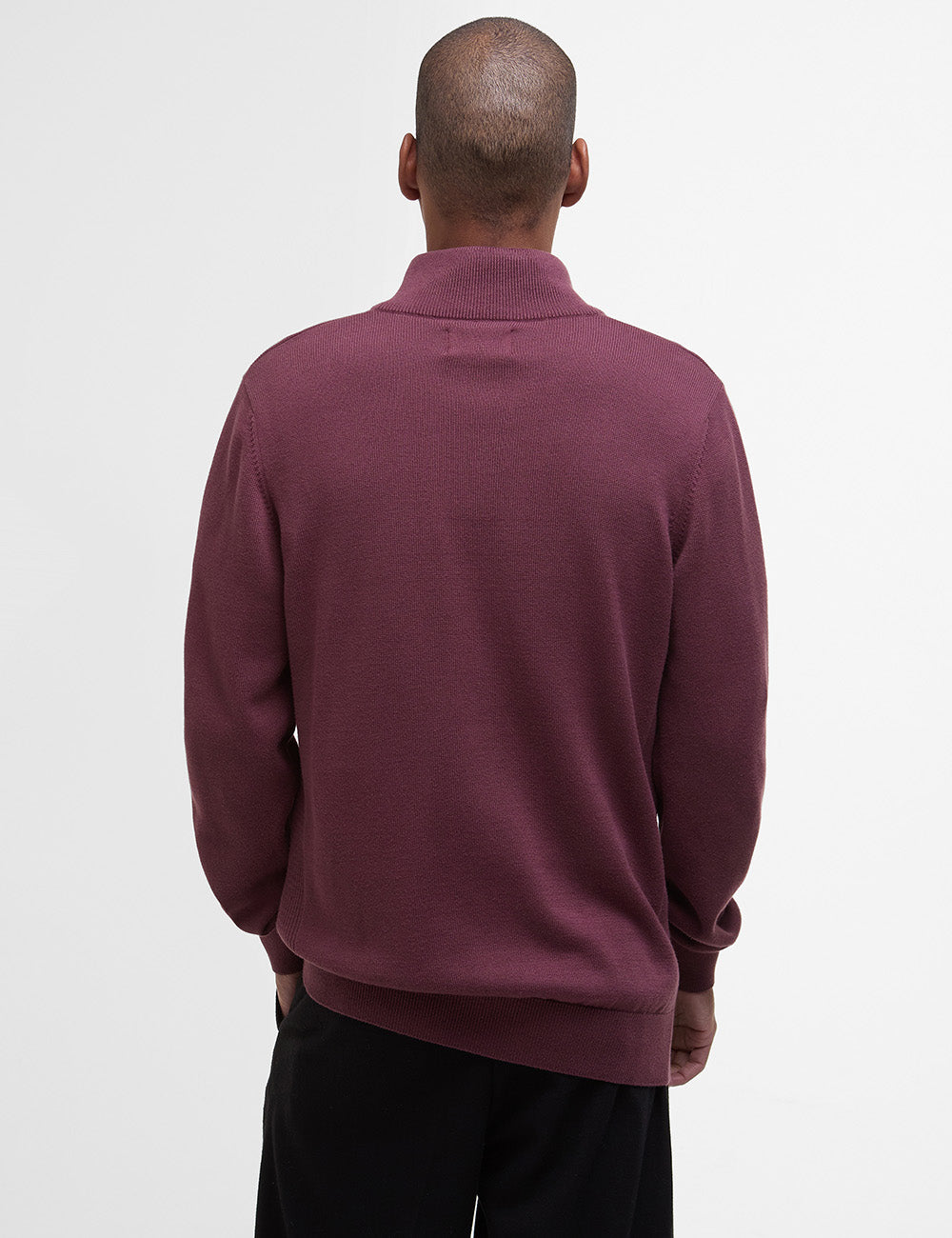 Barbour Cotton 1/2 Zip Jumper - Burnt Heather