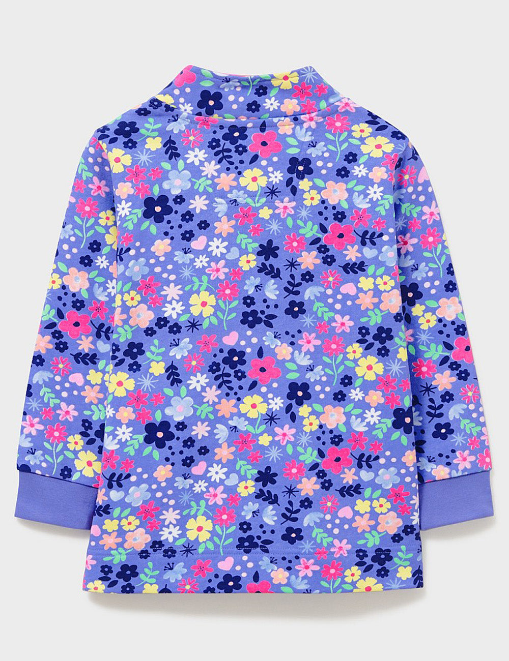 Crew Clothing Floral Print 1/2 Zip Sweatshirt - Blue Multi