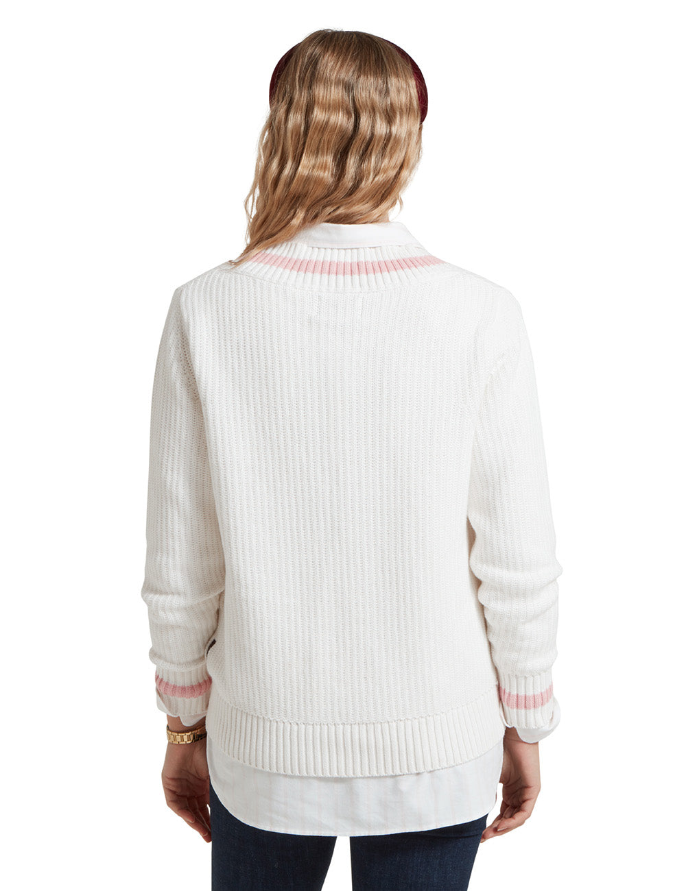 Schoffel Hambledon Jumper - Soft White/Blush