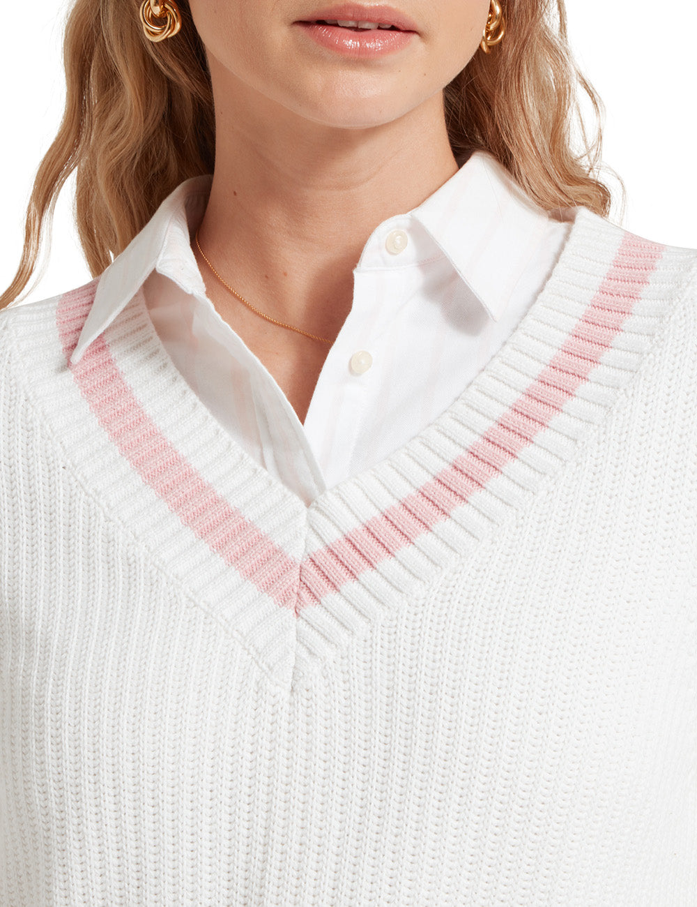 Schoffel Hambledon Jumper - Soft White/Blush