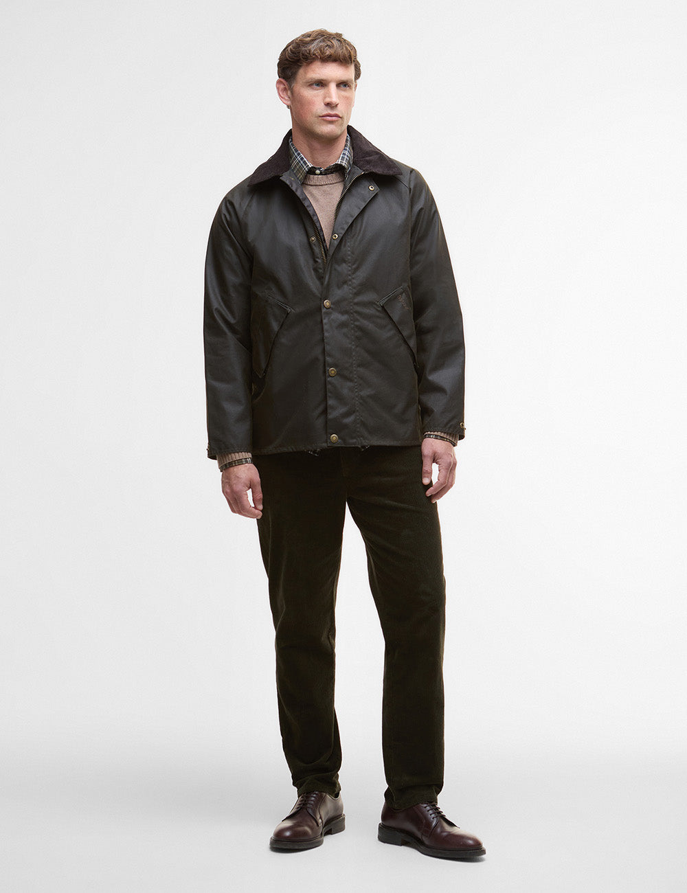 Barbour Harker Wax Jacket - Olive