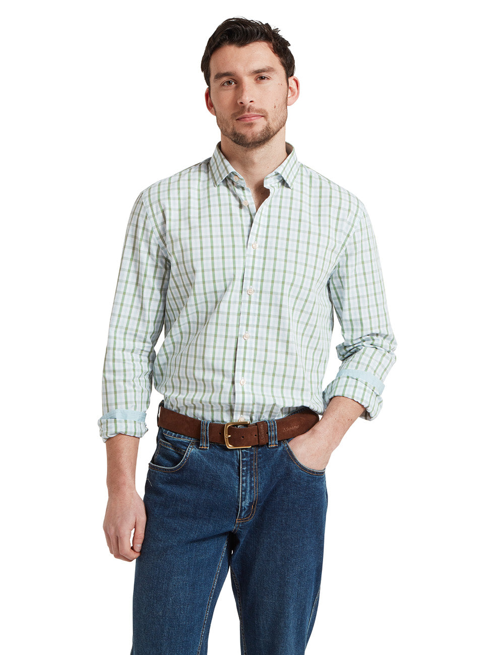 Schoffel Hebden Tailored Shirt - Green/Blue