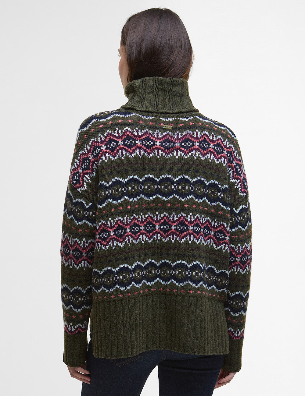 Barbour Helen Knitted Jumper - Olive Multi