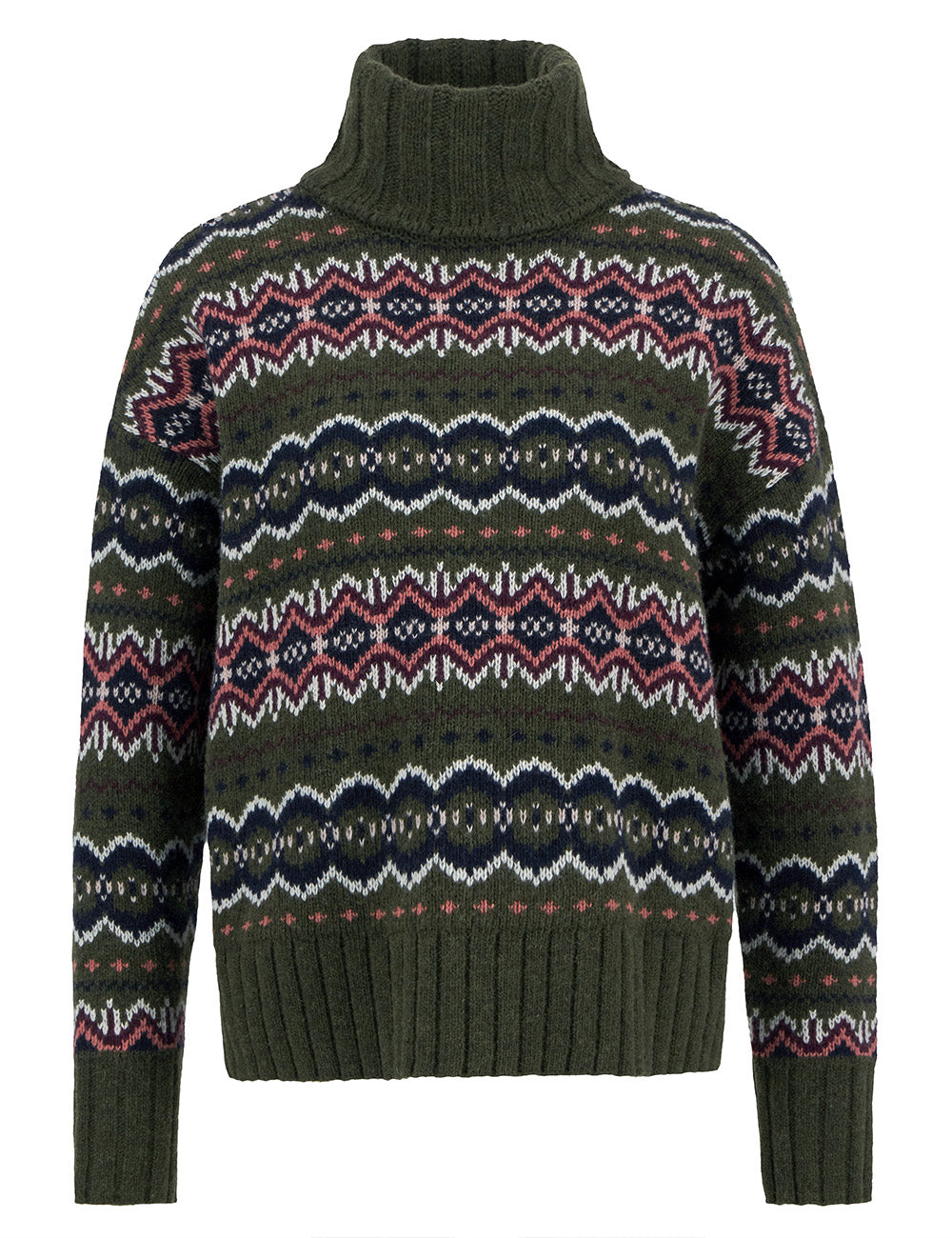 Barbour Helen Knitted Jumper - Olive Multi