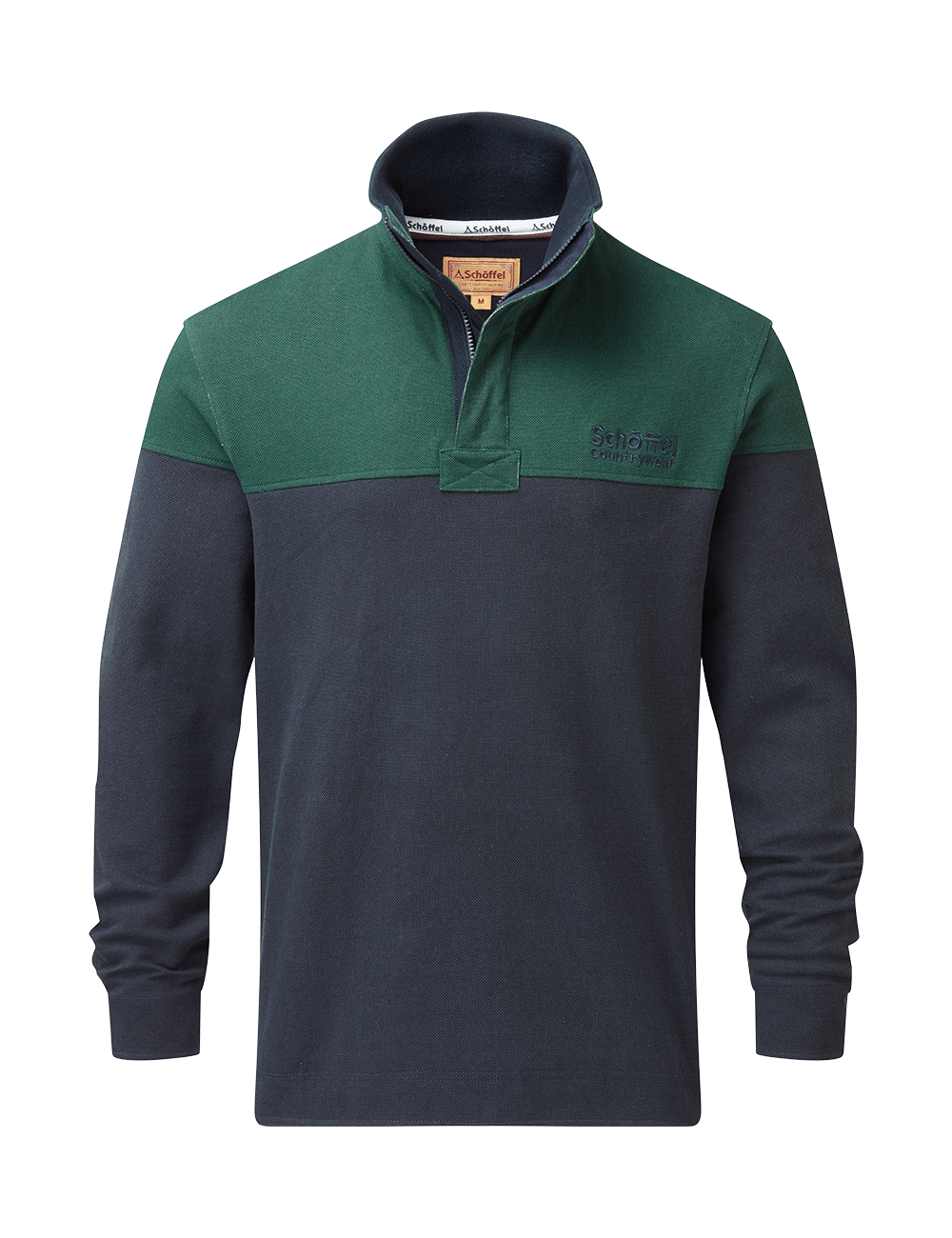 Schoffel Helford Heritage Sweatshirt - Navy/Pine Green