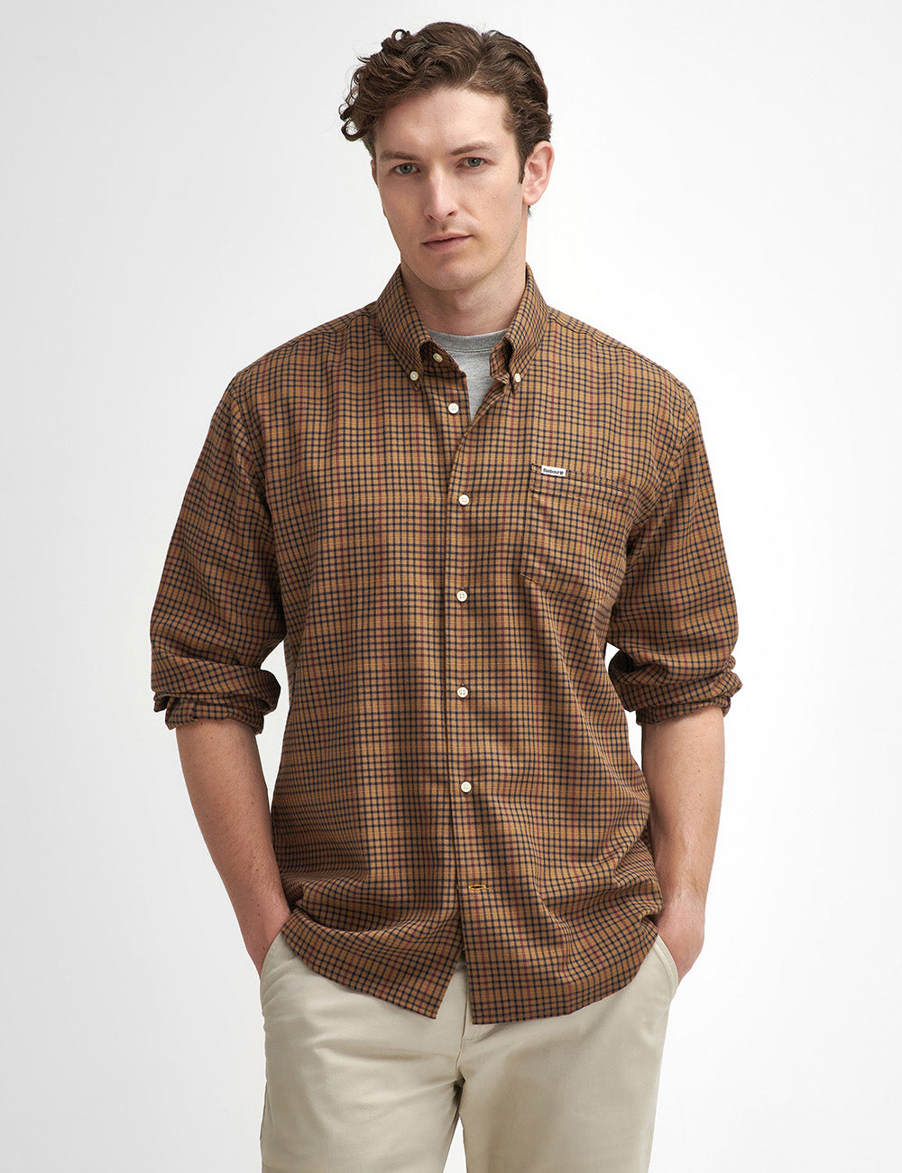 Barbour Henderson Thermo Weave Shirt - Stone