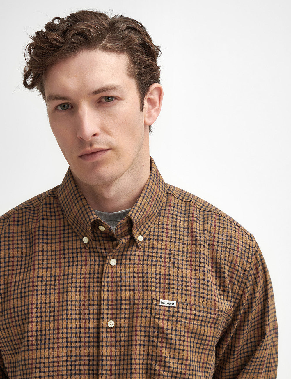 Barbour Henderson Thermo Weave Shirt - Stone
