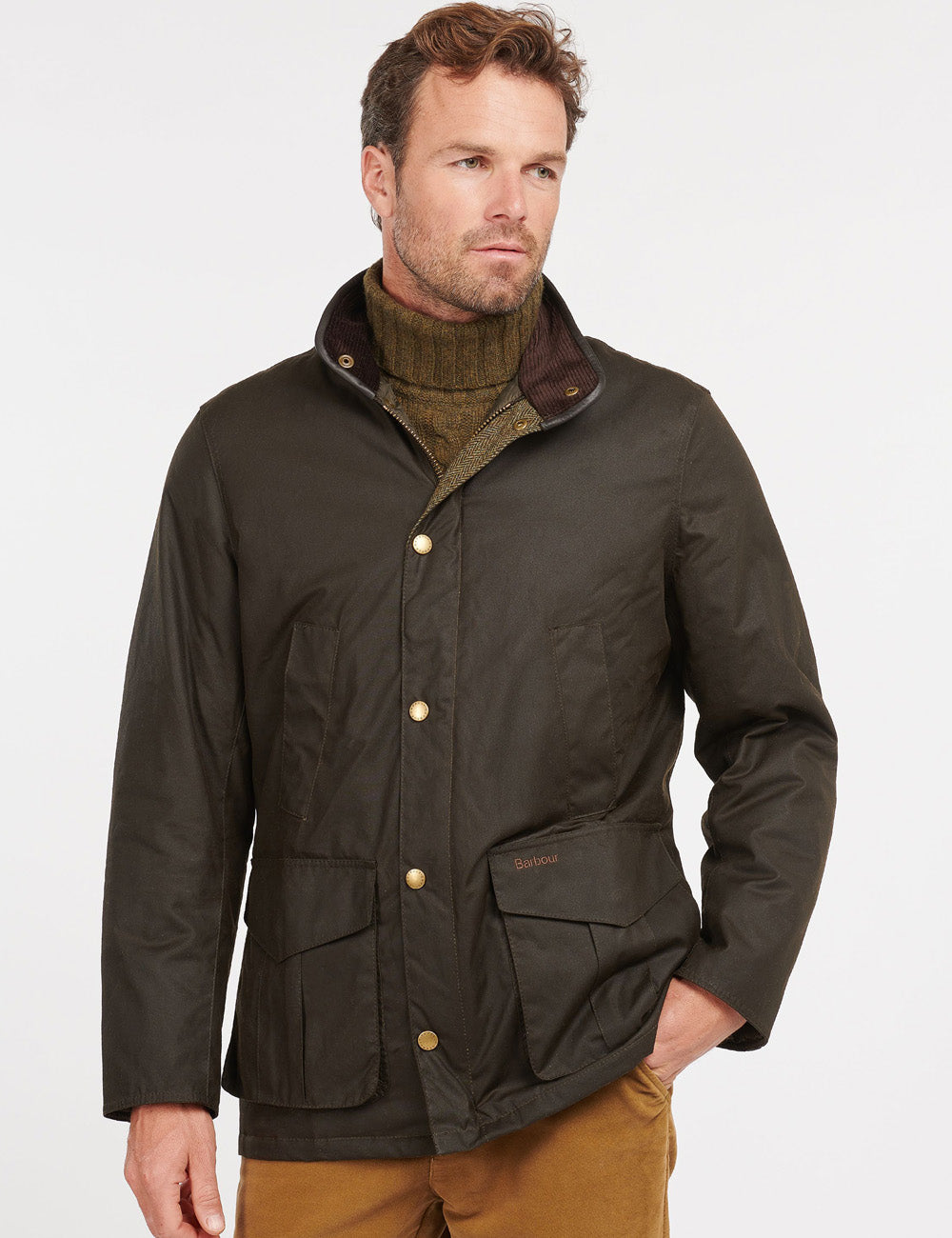 Barbour Hereford Wax Jacket - Olive