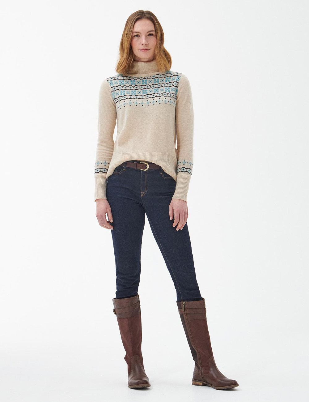 Barbour Herring Knitted Jumper - Oatmeal