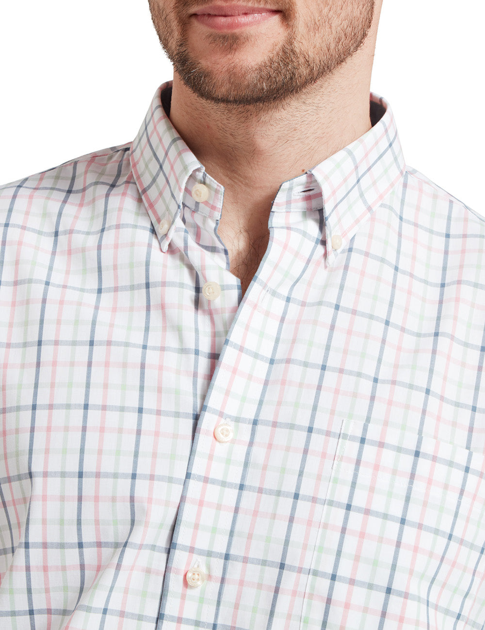 Schoffel Holkham Classic Shirt - Dark Pigeon Blue/Mauve Red