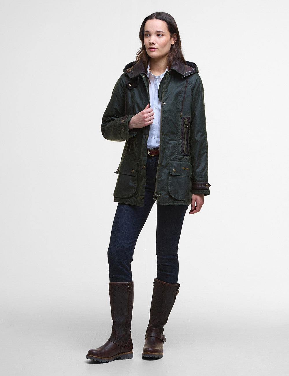 Barbour Ivy Wax Jacket - Fern