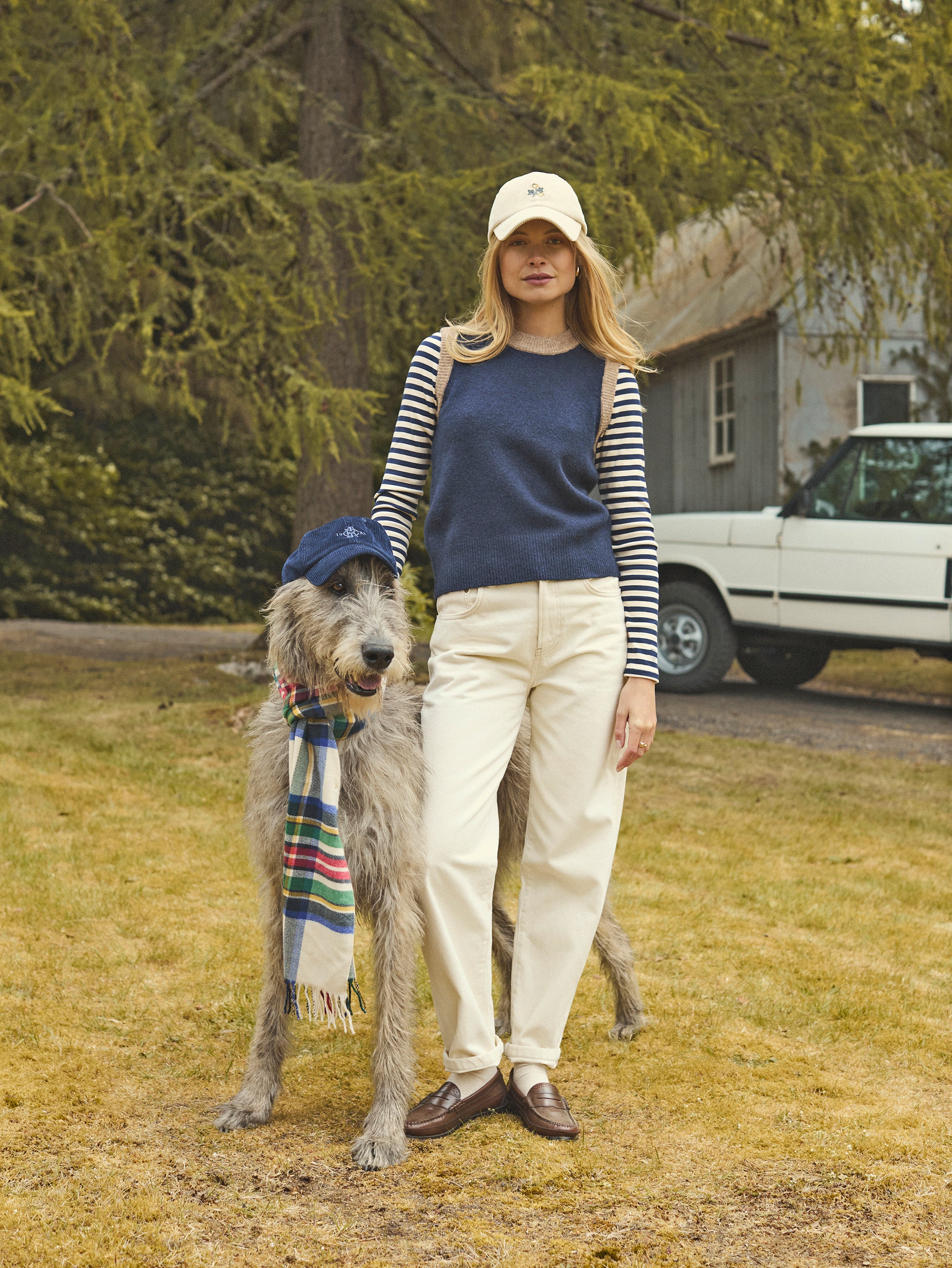 Joules Ecru Relaxed Fit Mid Rise Jeans