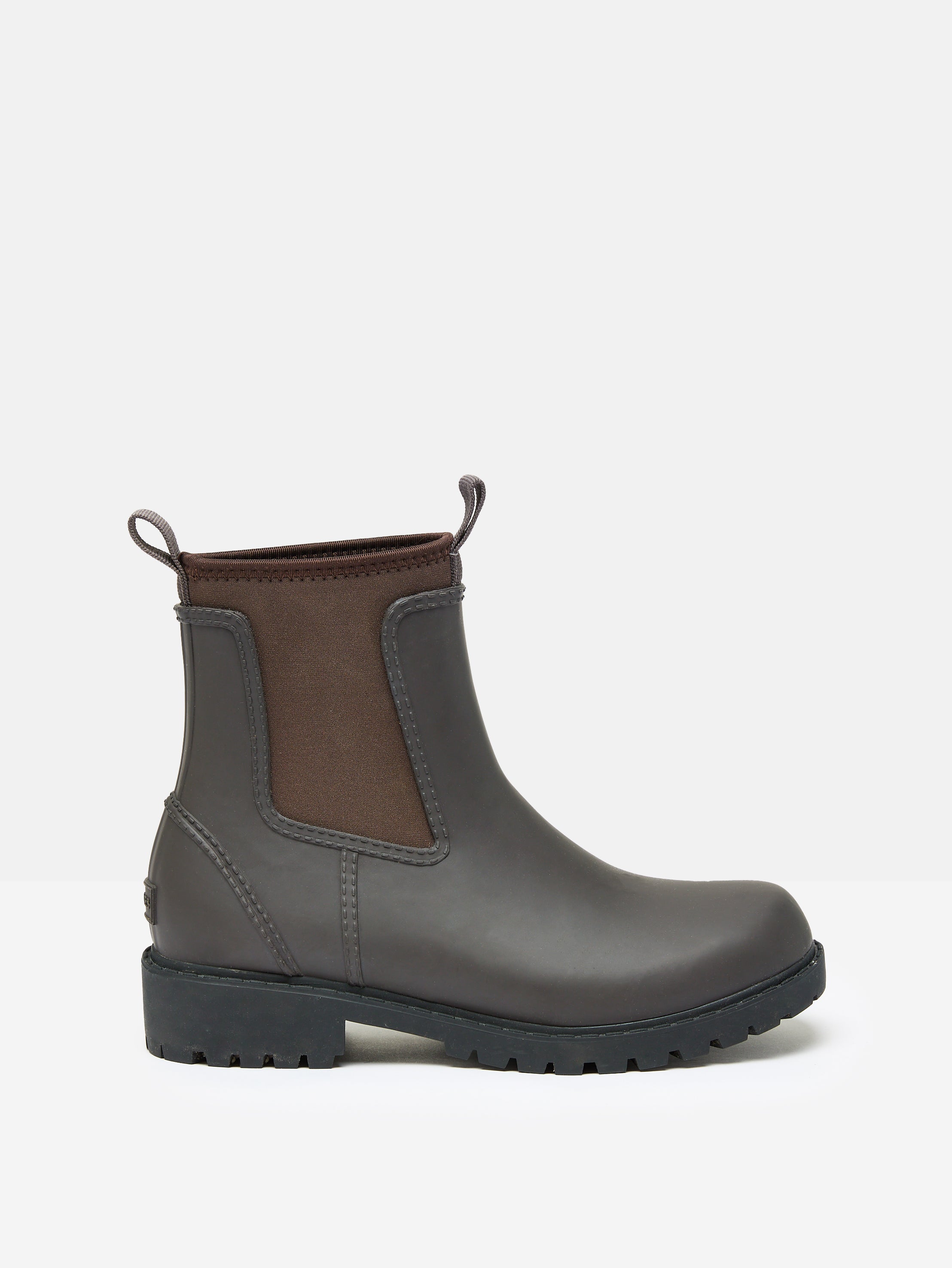 Joules Oakfield Short Ankle Wellies Chocolate Brown