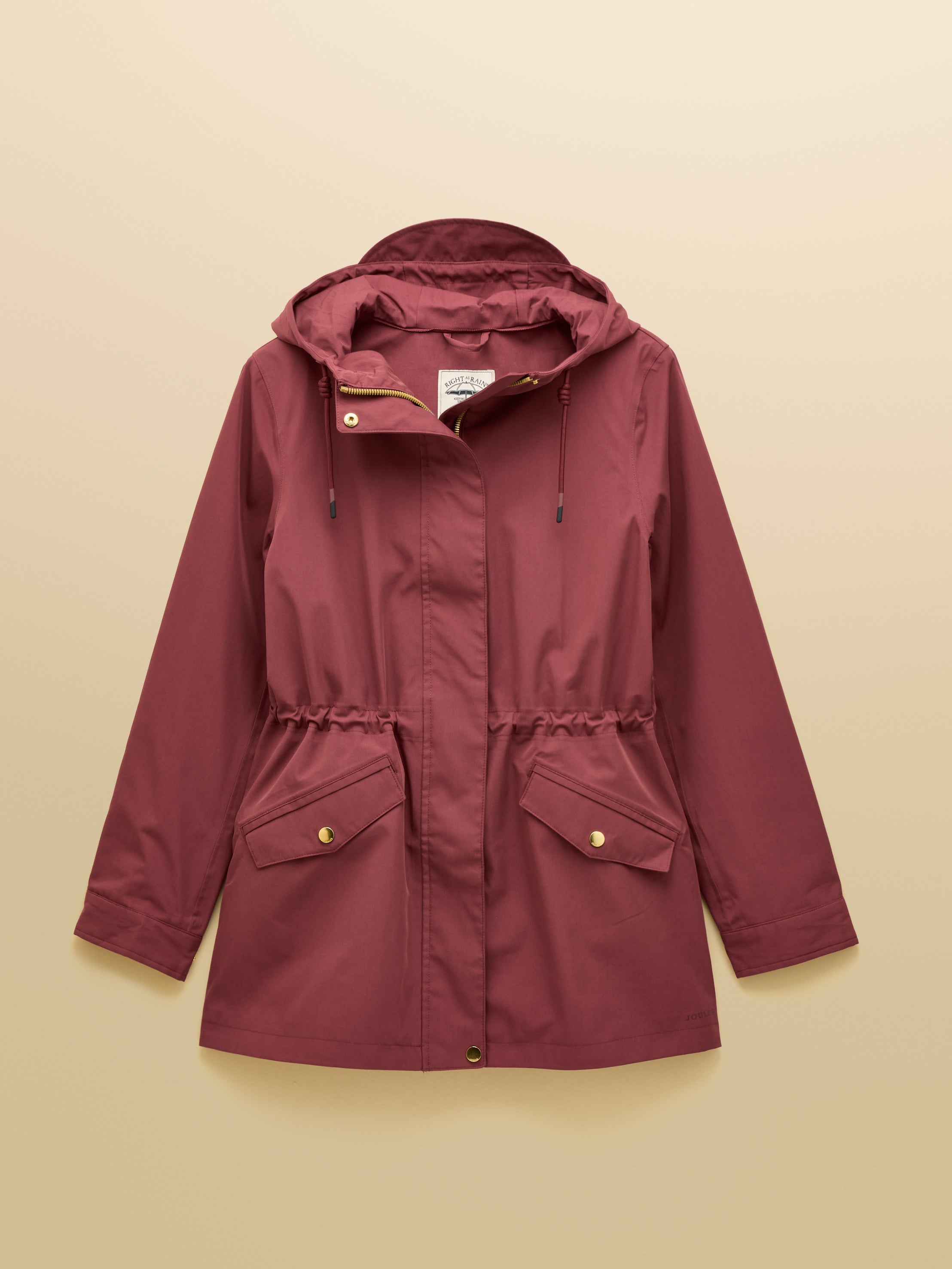 Joules Portwell Port Waterproof Raincoat With Hood and Adjustable Waist