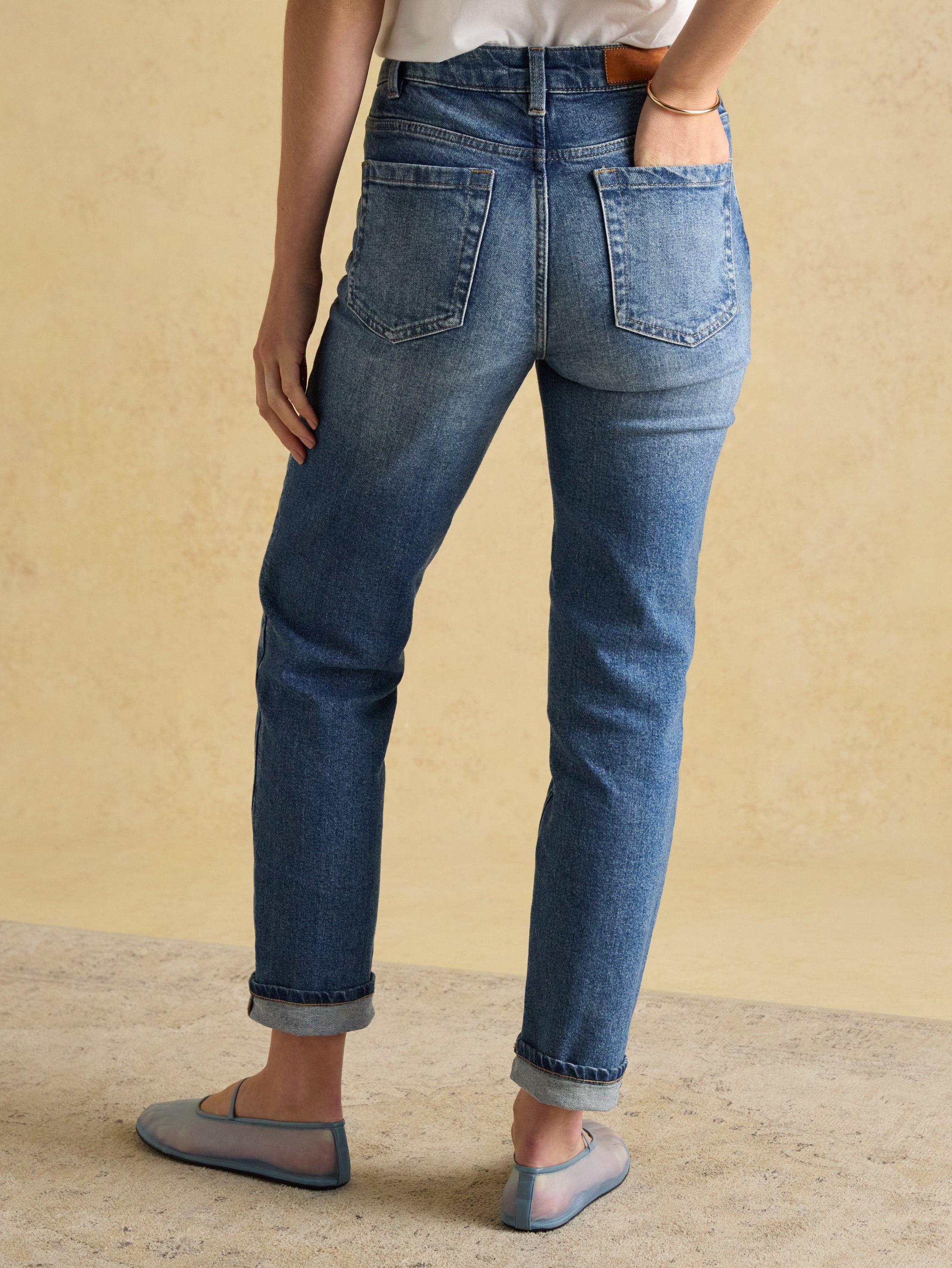 Joules Mid Blue Straight Fit Mid Rise Jeans