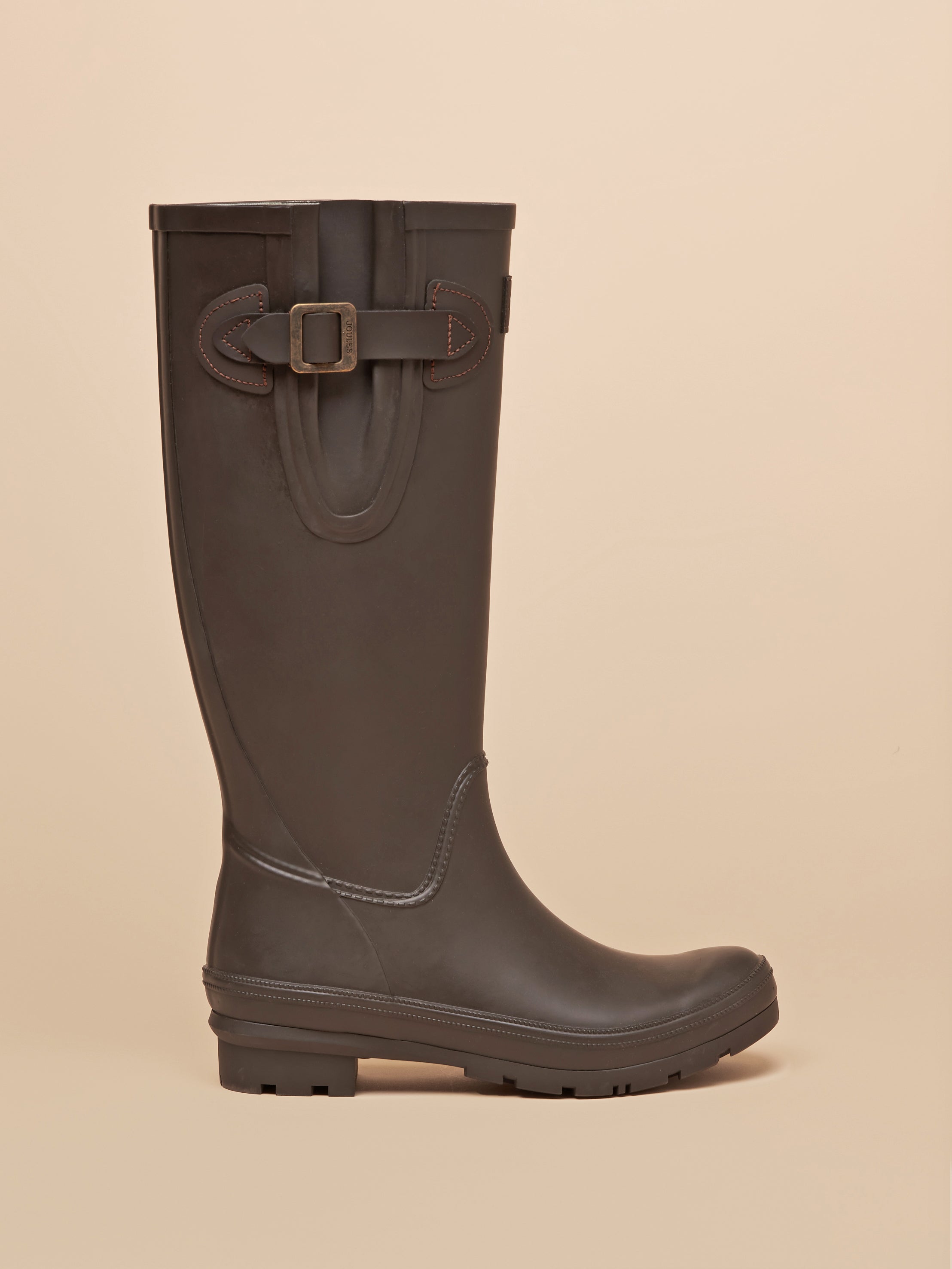 Joules Houghton Adjustable Tall Wellie Boots Chocolate Brown