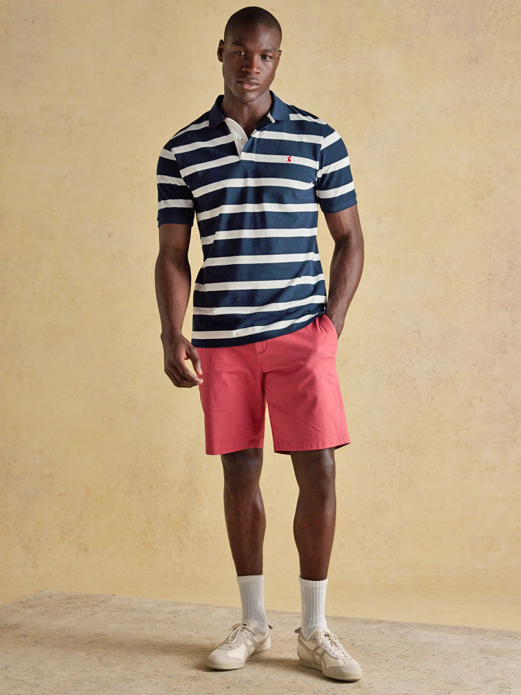 Joules Woody Stripe Polo Shirt - Navy/White