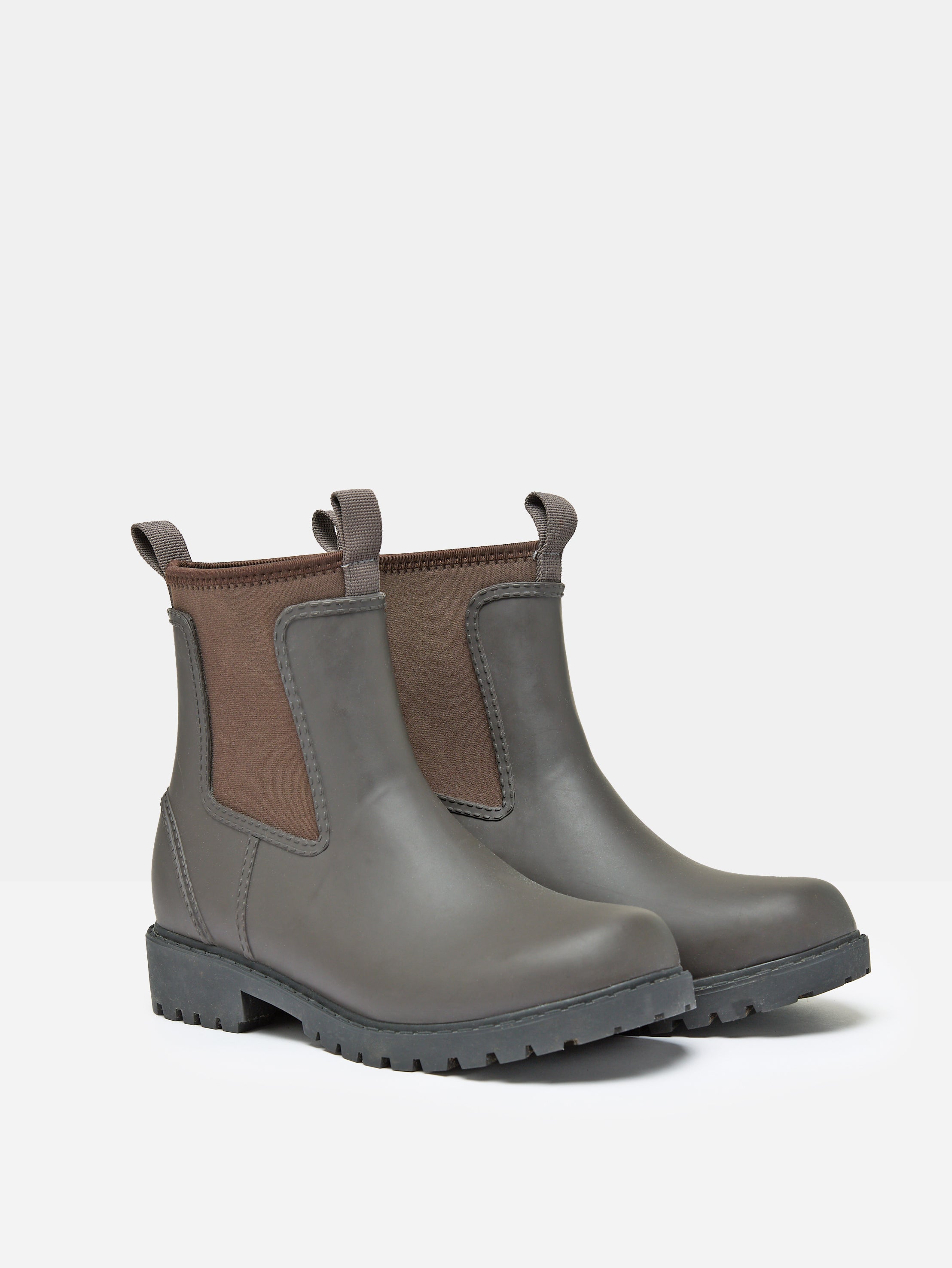 Joules Oakfield Short Ankle Wellies Chocolate Brown