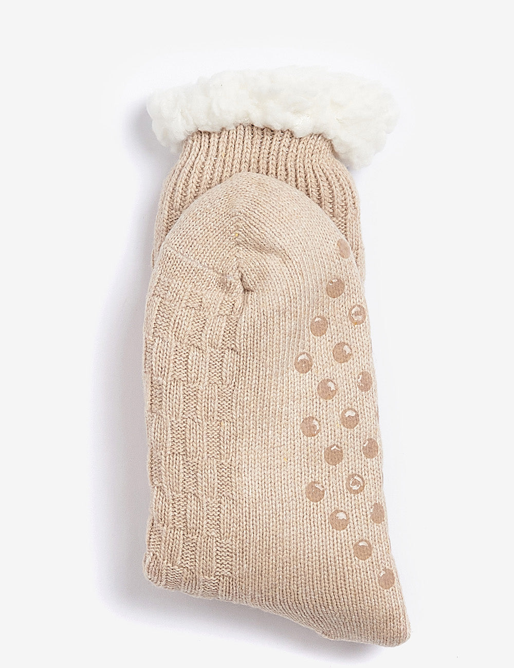 Barbour Cable Knit Lounge Socks - Oatmeal