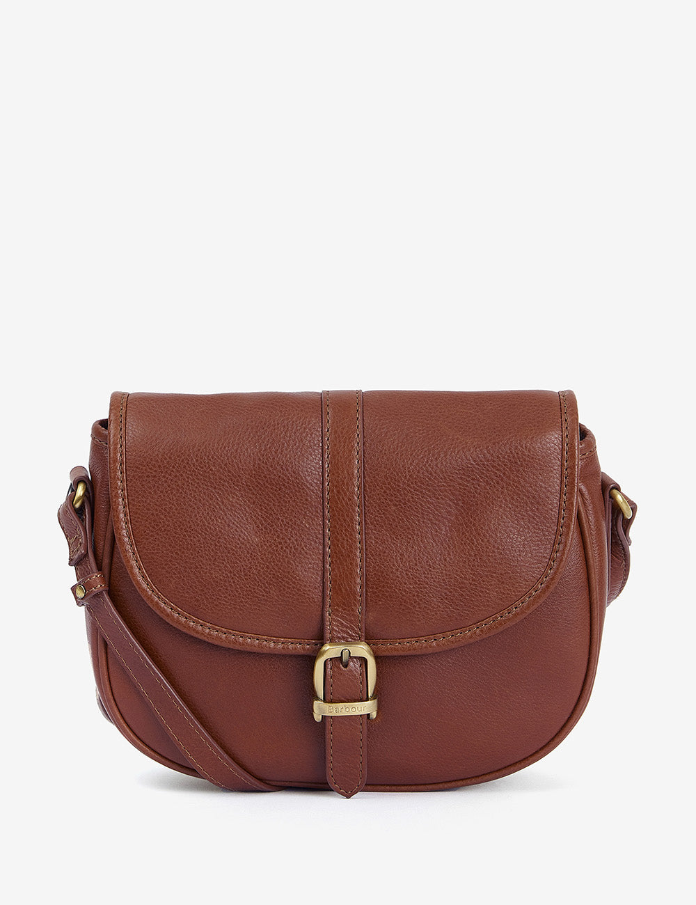 Barbour Laire Medium Leather Saddle Bag - Brown