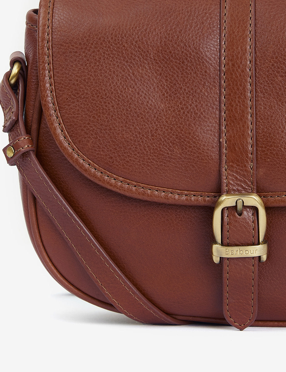 Barbour Laire Medium Leather Saddle Bag - Brown