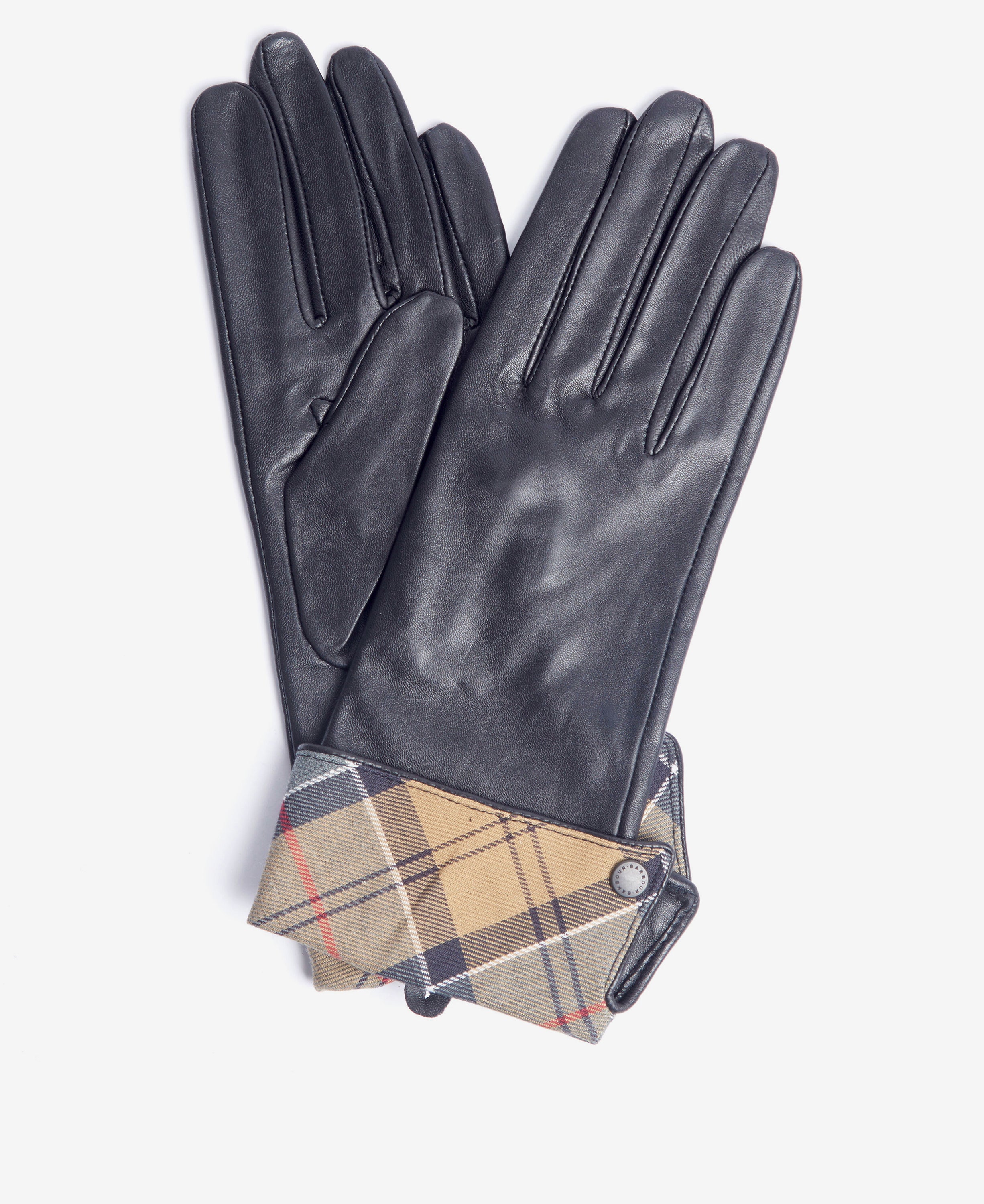 Barbour Lady Jane Leather Gloves Tartan