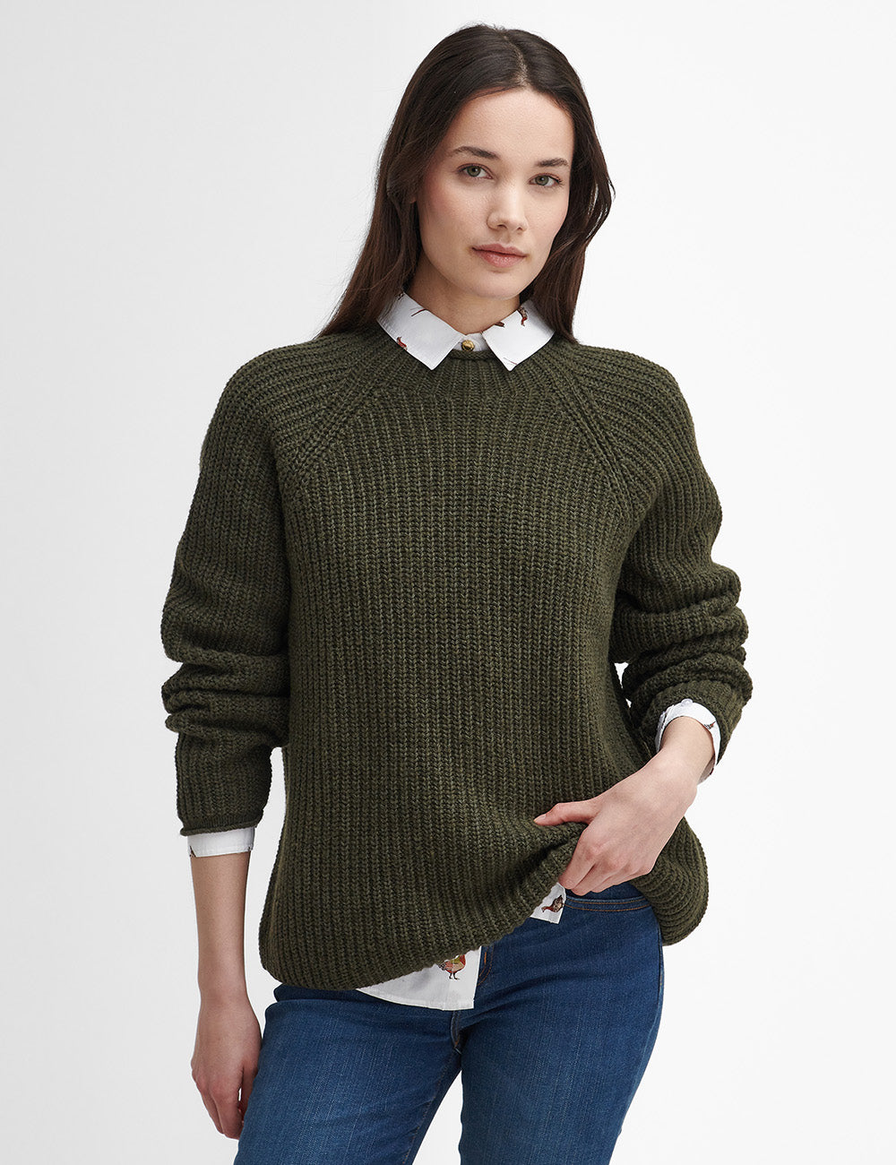 Barbour Willows Knitted Jumper - Olive